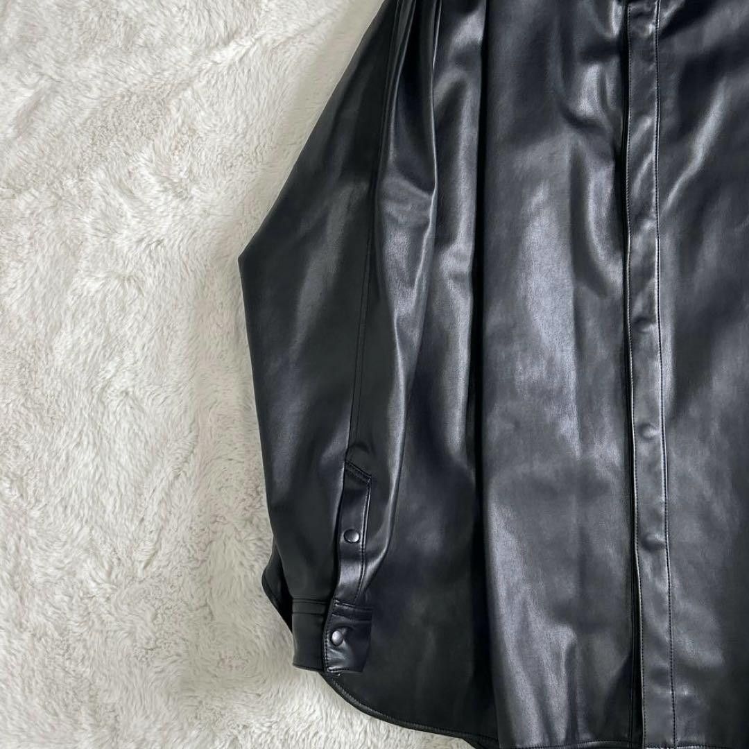 Julius JULIUS 23ss Synthetic Leather Shirt Black 2 Size US M / EU 48-50 / 2 - 3 Thumbnail