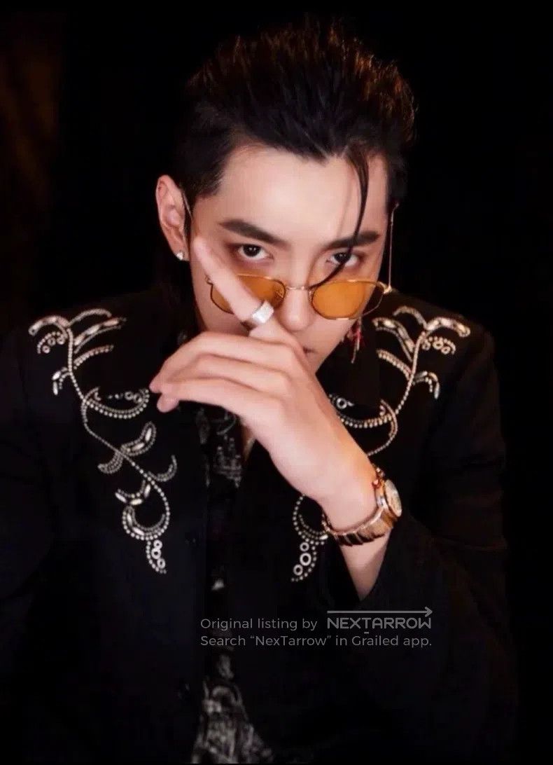Saint Laurent Paris Saint Laurent Paris Black Dark Pattern Embroidered Wool Ja Size US L / EU 52-54 / 3 - 6 Thumbnail