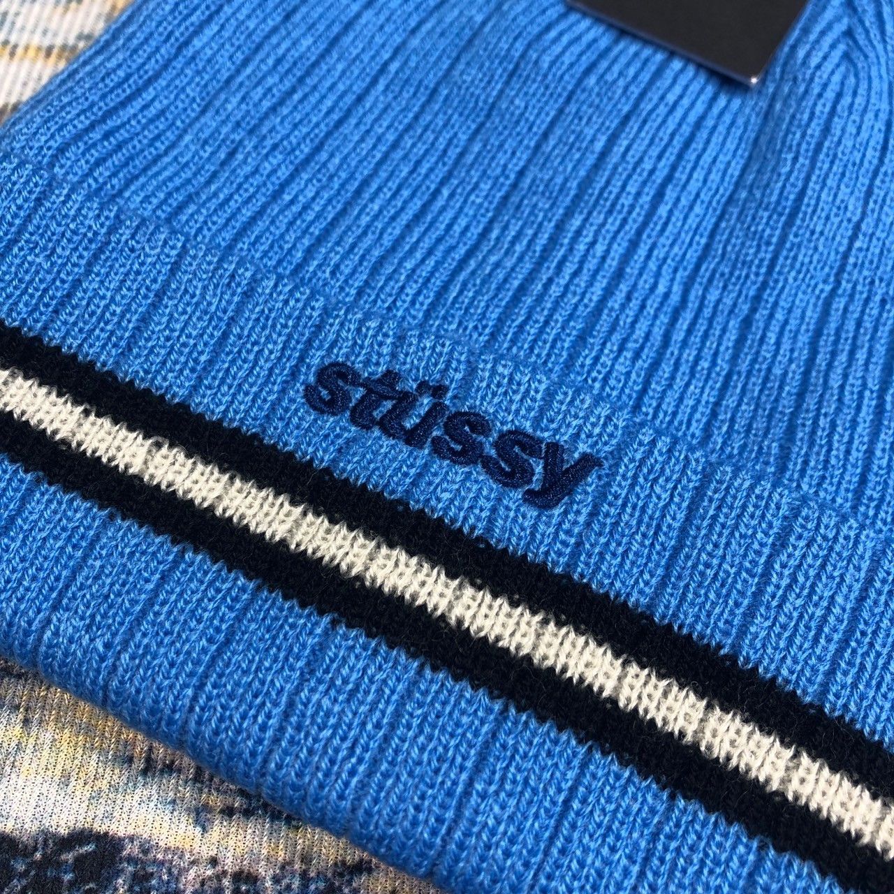 Stussy × Vintage Stussy Athletic Striped Cuff Beanie Size ONE SIZE - 3 Thumbnail