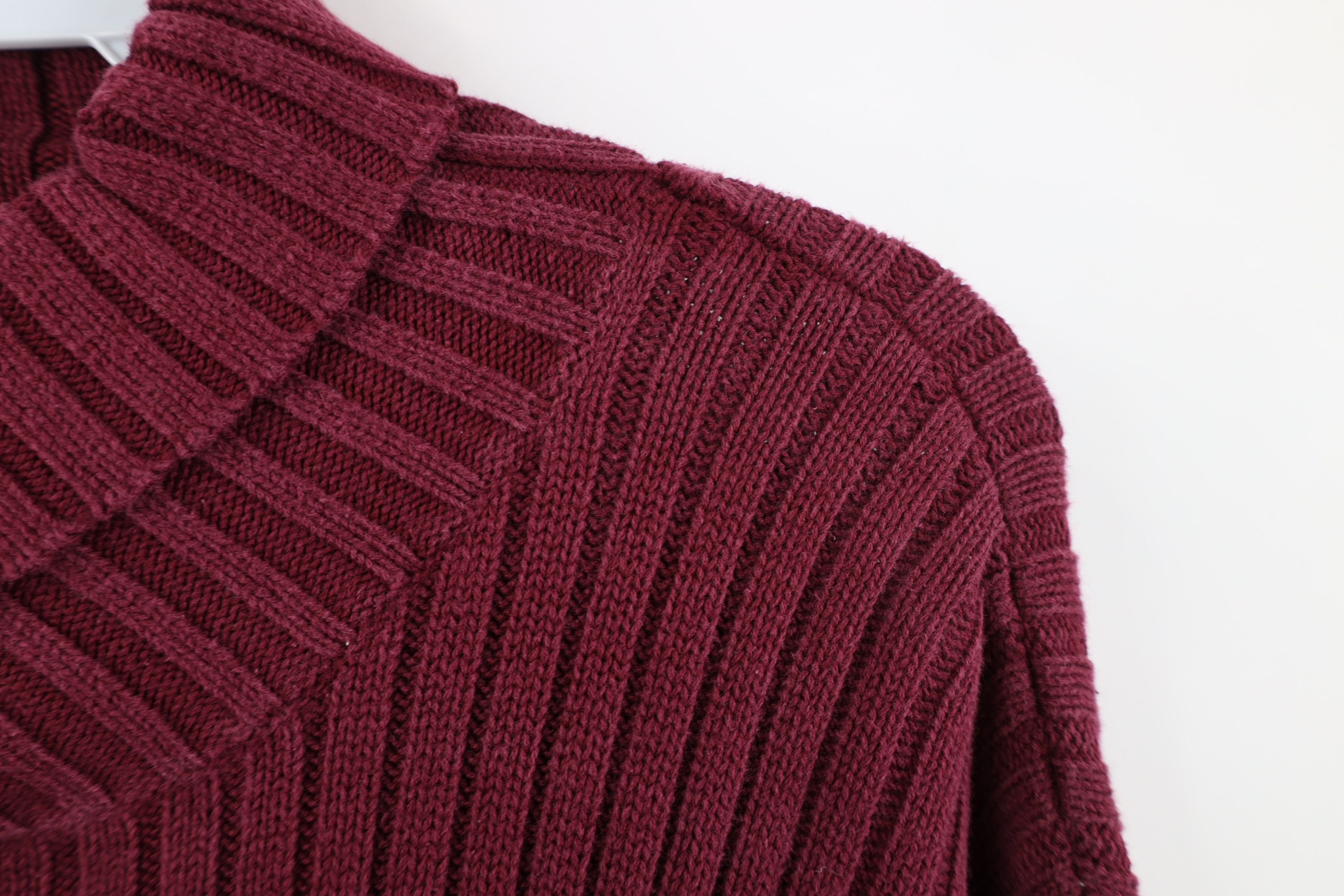 Vintage Vintage 90s Streetwear Heavy Ribbed Knit Turtleneck Sweater Size US M / EU 48-50 / 2 - 6 Thumbnail