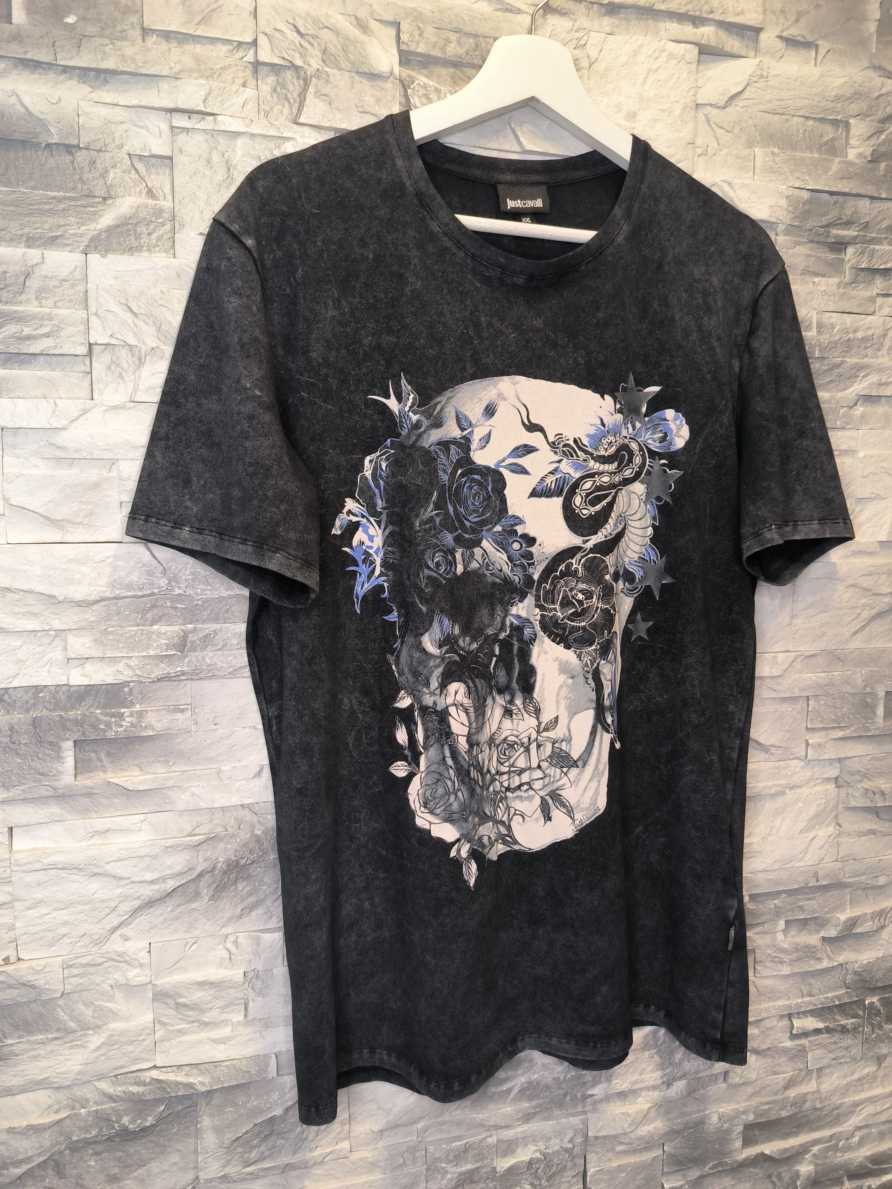 Just Cavalli Just Cavalli T-Shirt Skull Logo Tee Gray Size US M / EU 48-50 / 2 - 3 Thumbnail