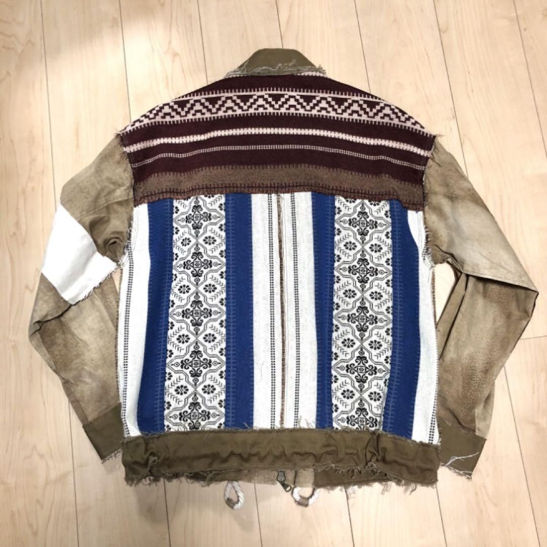 Greg Lauren GREG LAUREN Handle with Freedom Leather Jacket S Size US S / EU 44-46 / 1 - 1 Thumbnail