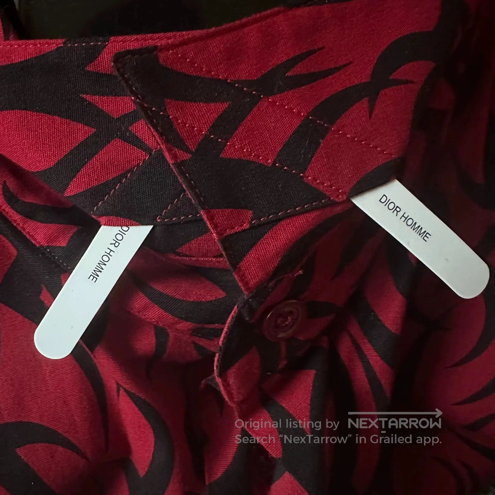 Dior Dior Homme 18fw Red Thorns Bee Shirt. Size US S / EU 44-46 / 1 - 9 Thumbnail