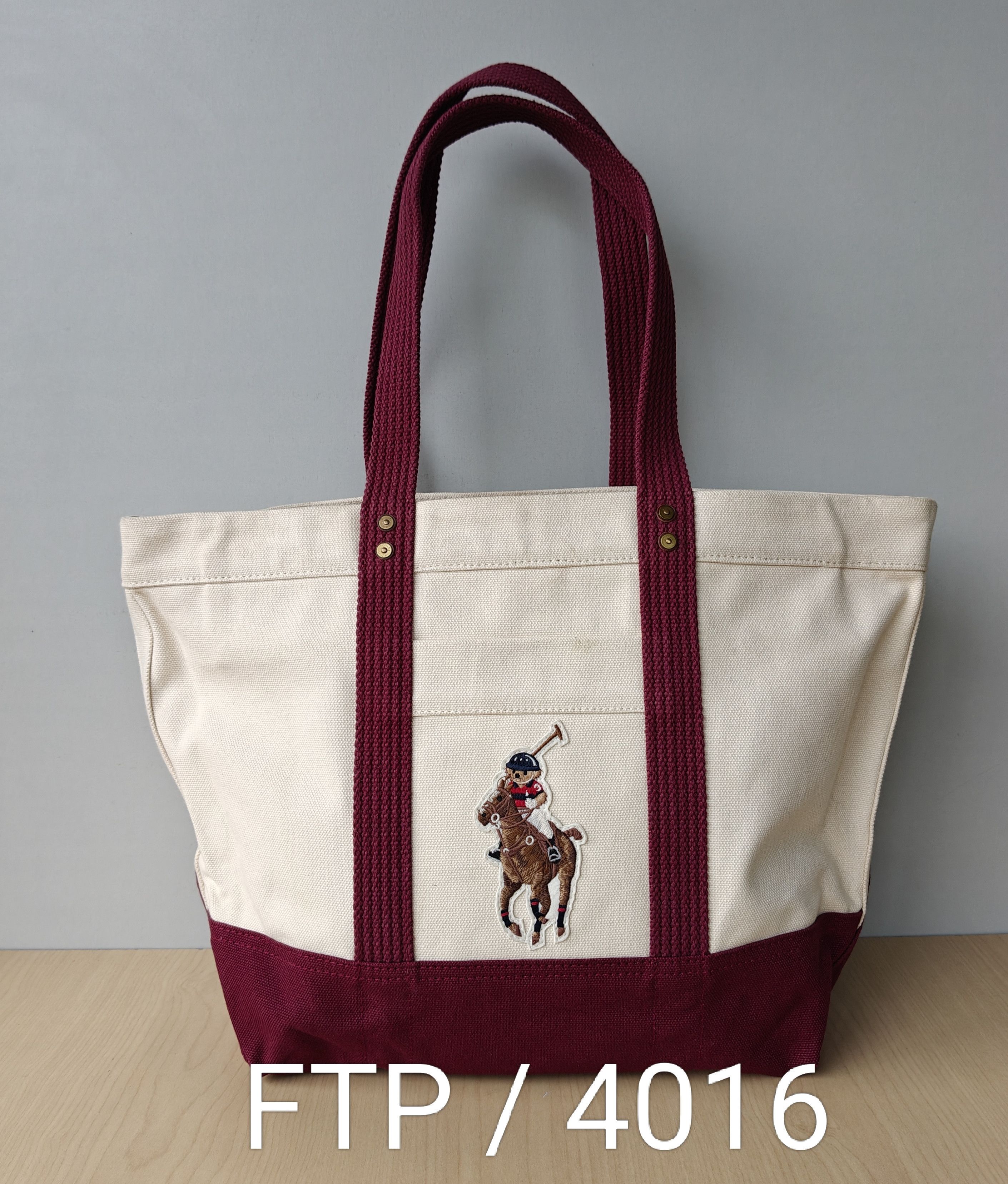 Polo Ralph Lauren Polo Ralph Lauren Canvas Medium Tote Free Shipping FTP/4016 Size ONE SIZE - 16 Thumbnail
