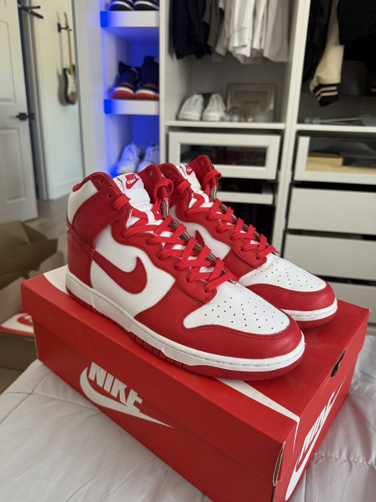 Nike Nike Dunk High University Red Size US 12 / EU 45 - 1 Thumbnail