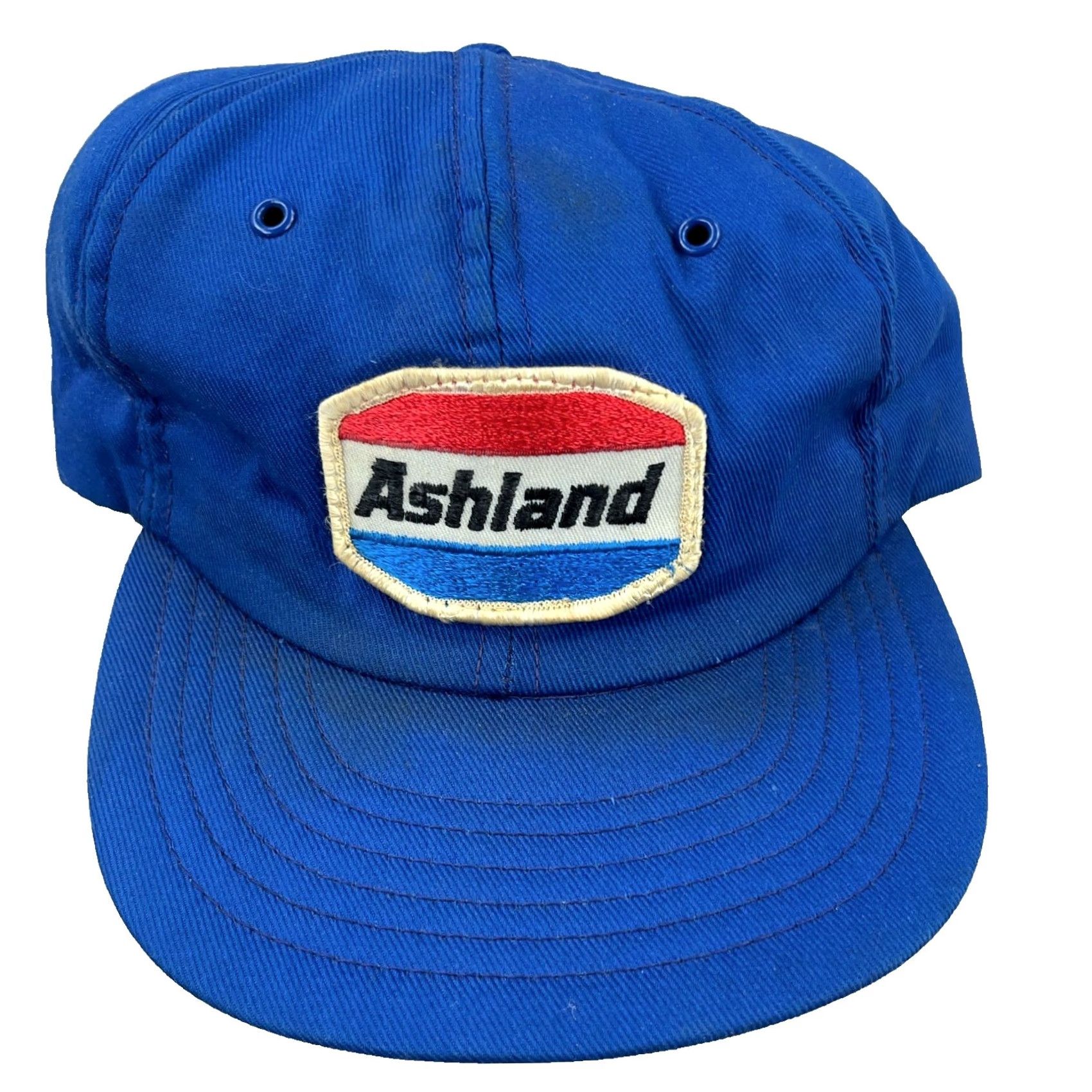 Vintage VINTAGE Ashland Petroleum Trucker Hat Cap Snapback Made In USA 80s Patch Oil Gas Blue One Size Mens Adjustable Breathable Twill Cotton Polyester Hat Size ONE SIZE - 2 Thumbnail