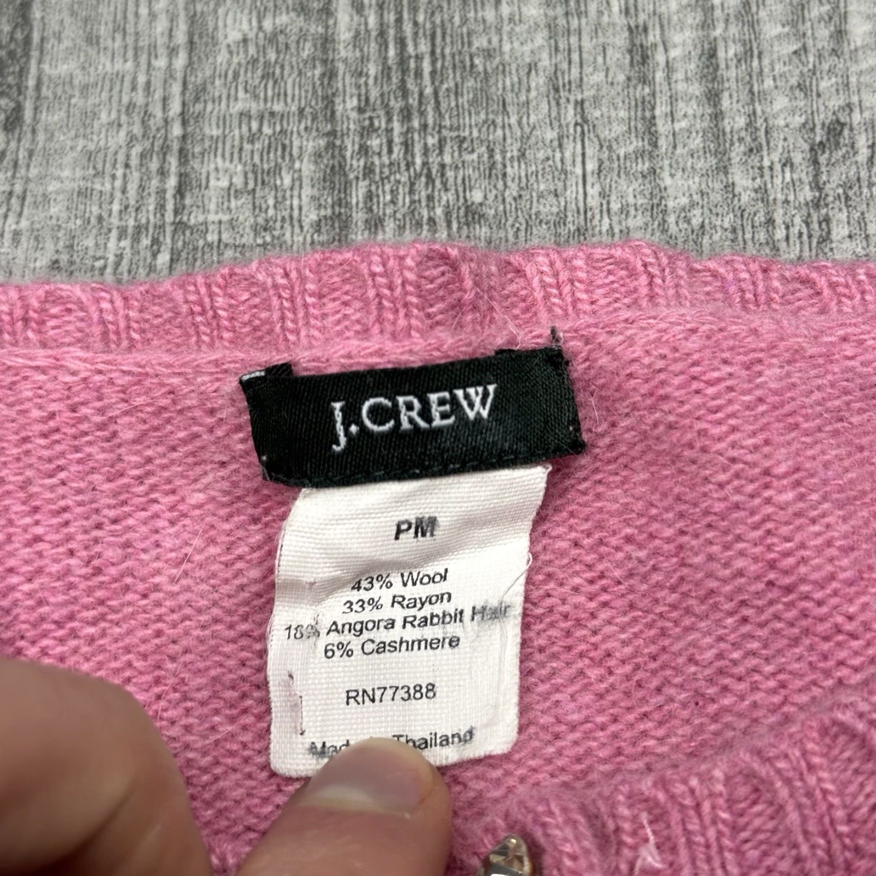 J.Crew VINTAGE J.CREW Pink Cardigan Sweater M Knit Long Sleeve Jewel Button Preppy Womens Size M / US 6-8 / IT 42-44 - 5 Thumbnail