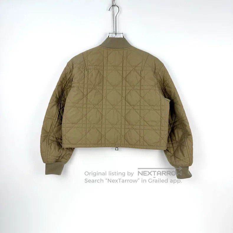 Dior Dior Khaki embroidered bee plaid flight jacket cotton clot Size S / US 4 / IT 40 - 4 Thumbnail