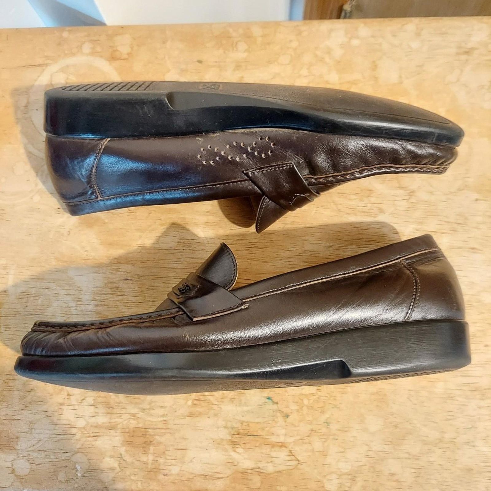 SAS SAS Ace Men's US 9.5 Brown Leather Casual Slip On Loafers Size US 9.5 / EU 42-43 - 5 Thumbnail
