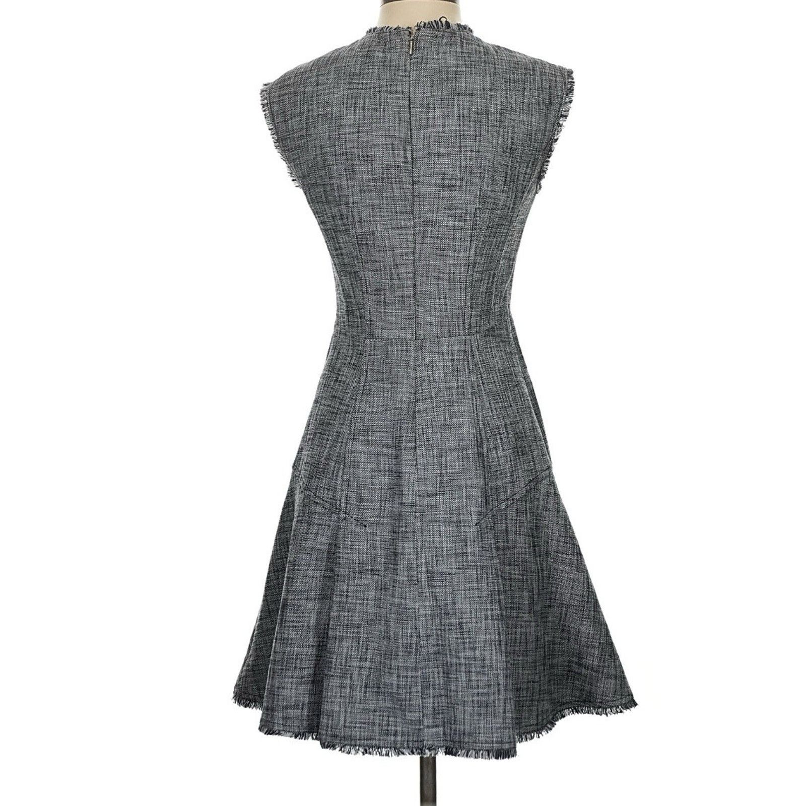 Rebecca Taylor Rebecca Taylor Sleeveless Black/Gray Lined Dress Size 4 Size S / US 4 / IT 40 - 2 Thumbnail