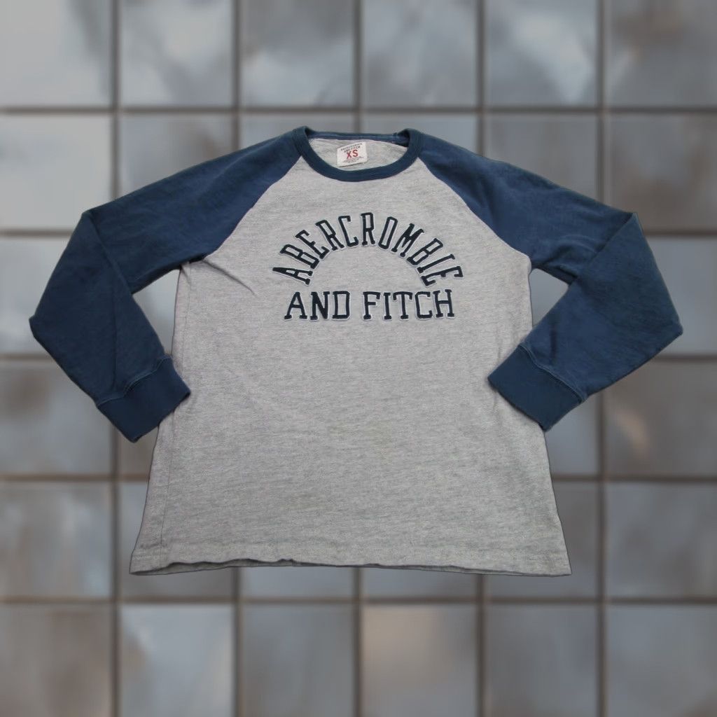 Abercrombie & Fitch Abercrombie & Fitch shirt Mens XS Gray Blue Raglan y2k Pullover Grunge Preppy Size US XS / EU 42 / 0 - 1 Thumbnail