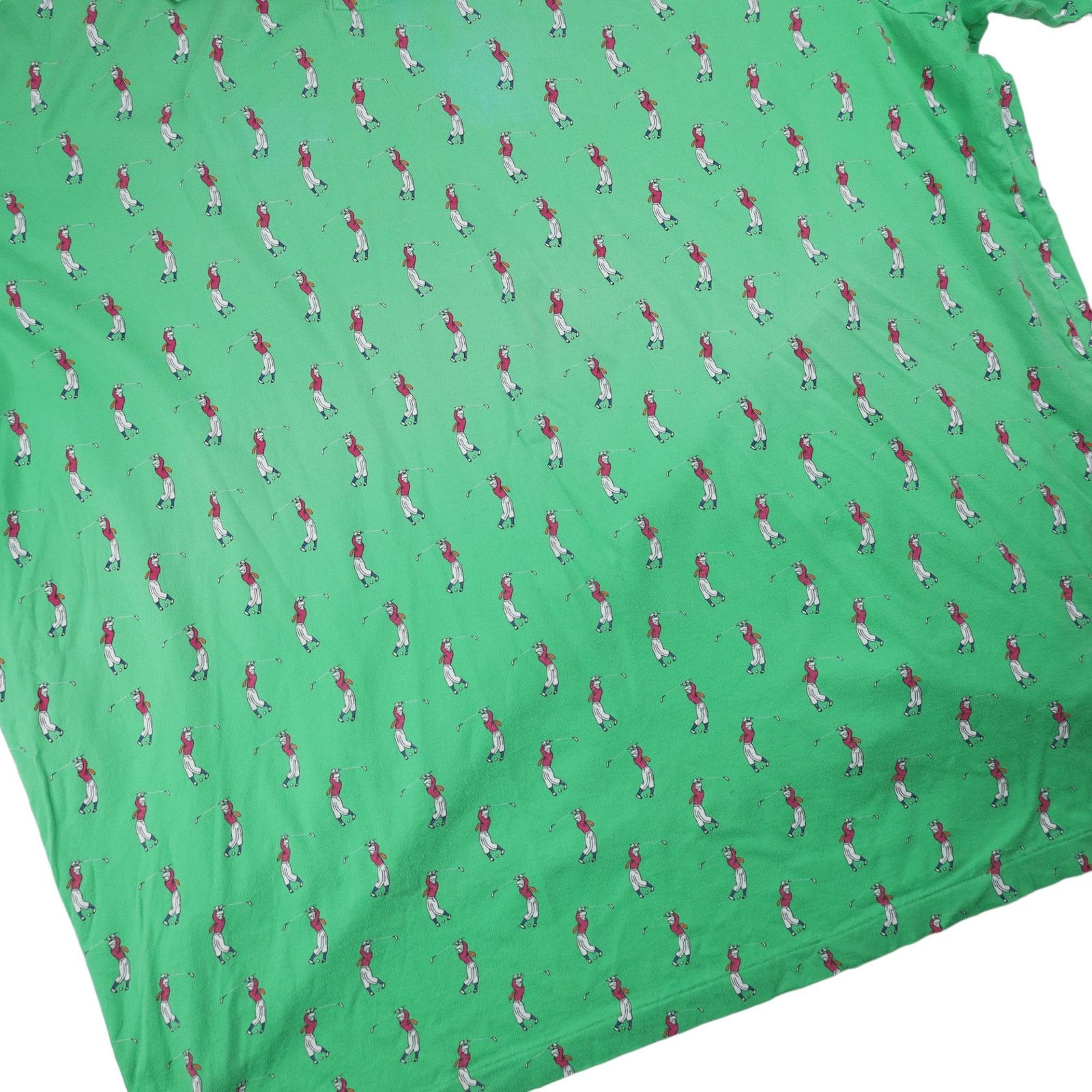 Polo Ralph Lauren × Vintage Vintage Polo Ralph Lauren Allover Golfer Print Polo Shirt Size US XXL / EU 58 / 5 - 3 Thumbnail