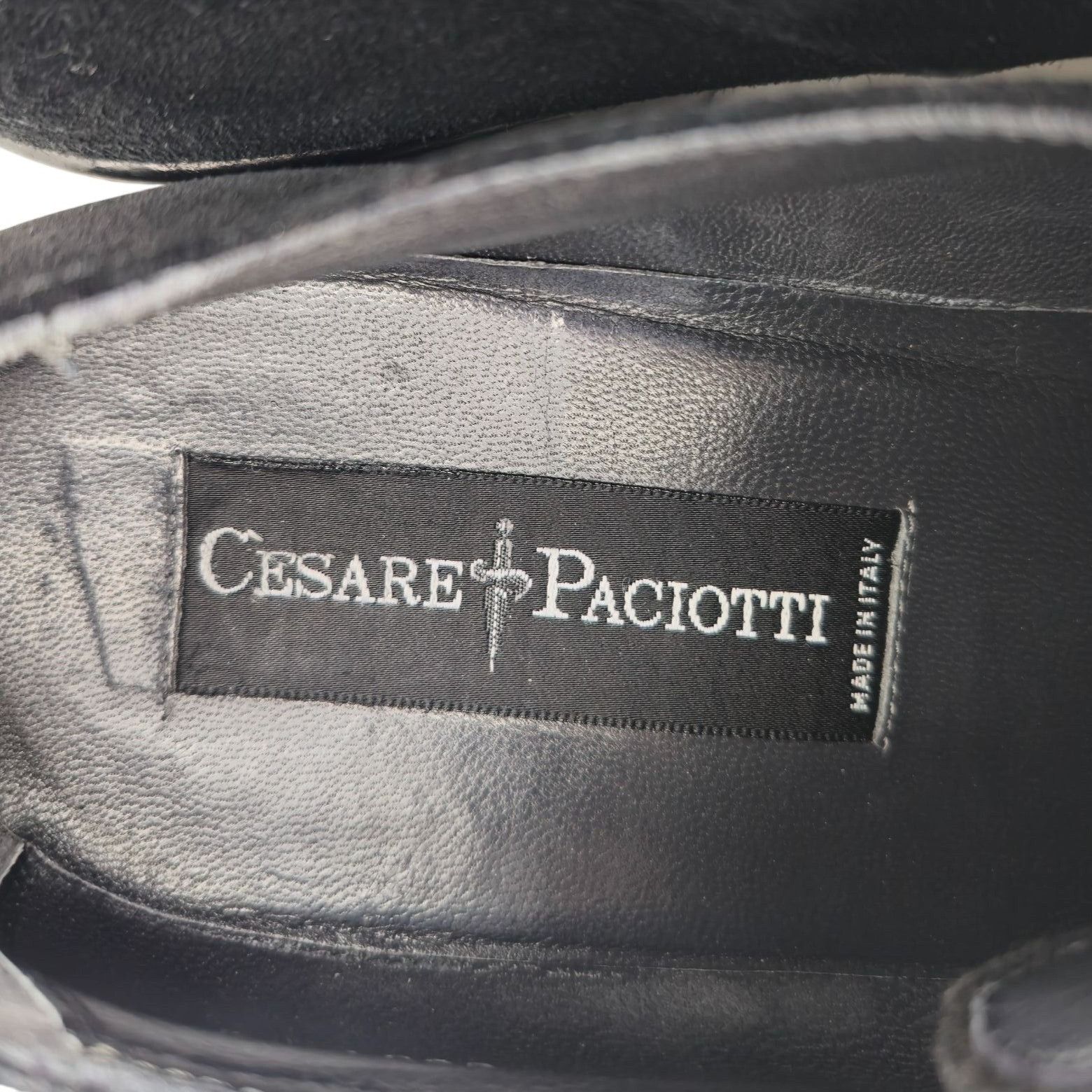 Other Cesare Paciotti Italy Men 10 Dress Shoes Black Suede Leather Size US 10 / EU 43 - 5 Thumbnail