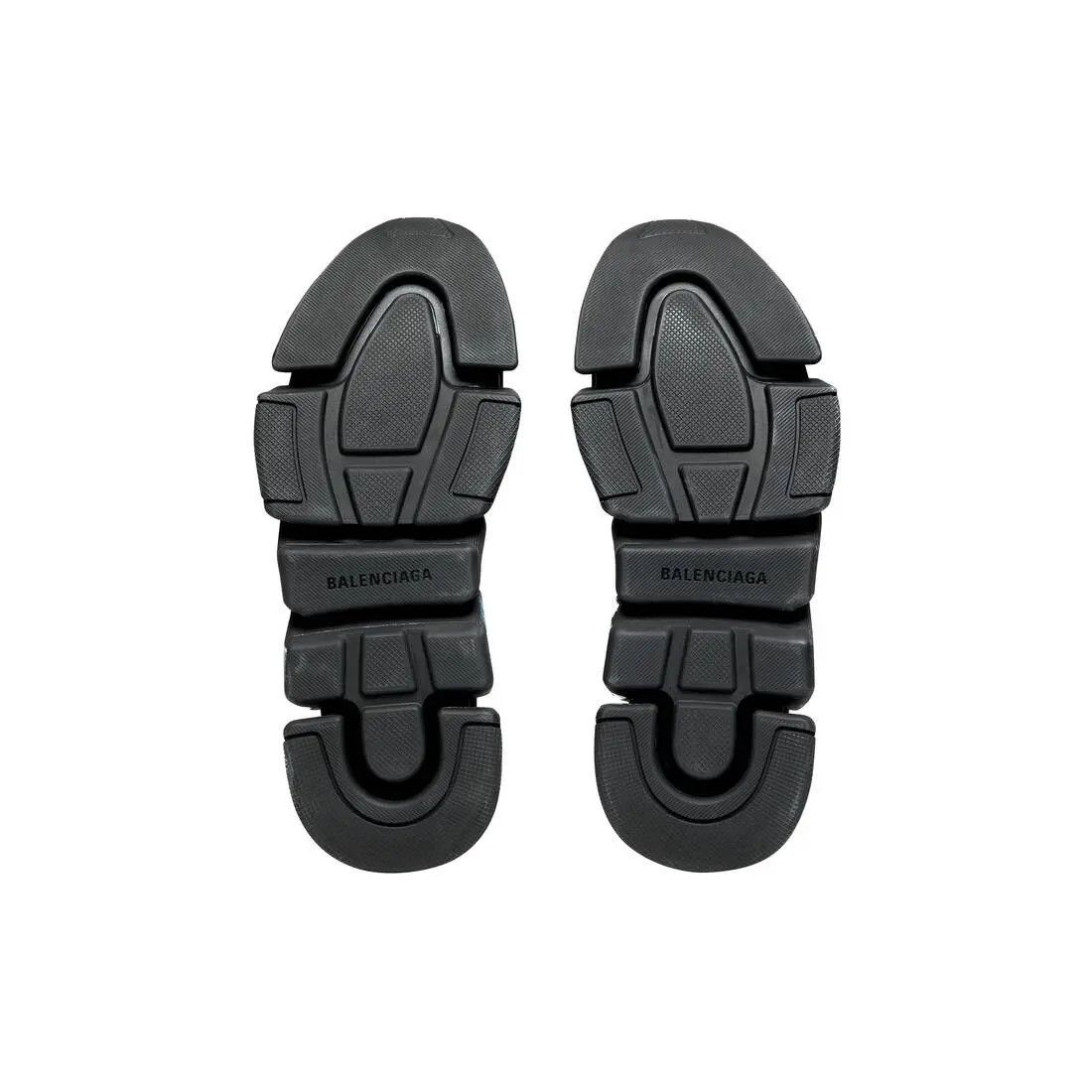 Balenciaga o1tr1nto0525 Speed2.0 Graffiti Recycled Knit Sneakers Black Size US 10 / EU 43 - 7 Thumbnail