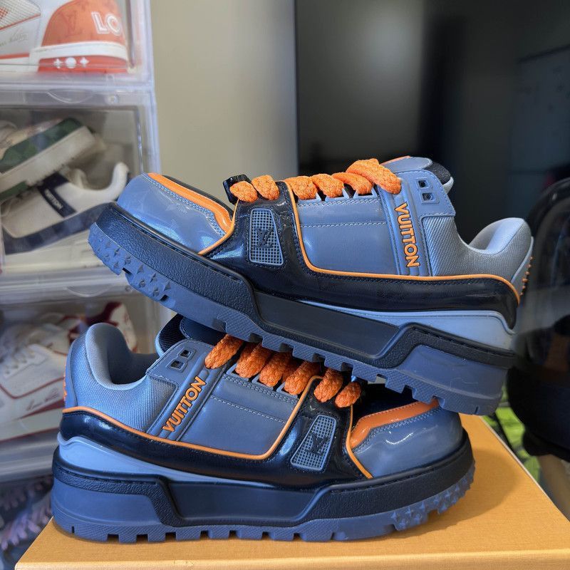 Louis Vuitton Louis Vuitton Trainer Maxi Sneakers in Gray Orange -2508 Size US 8 / EU 41 - 6 Thumbnail