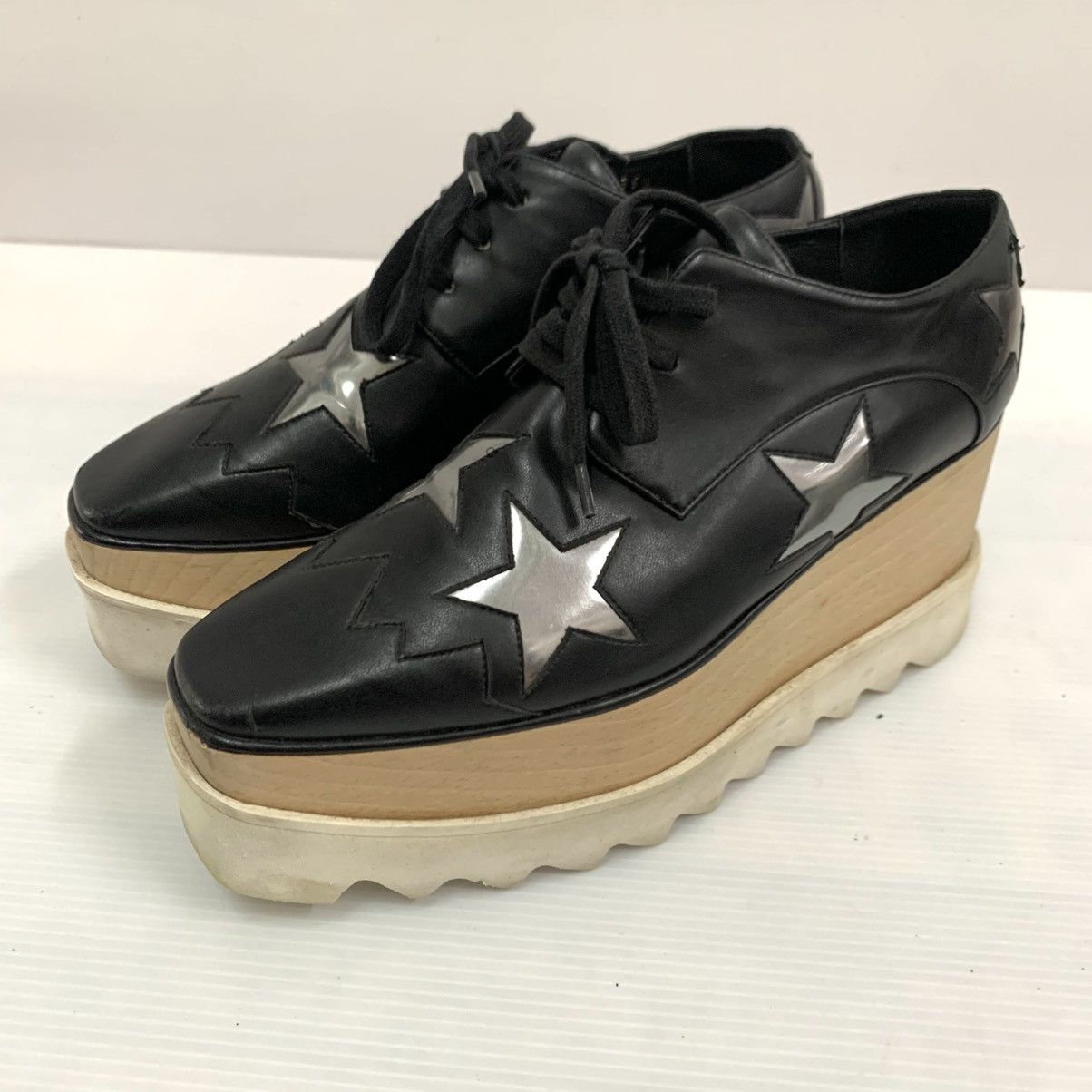 Stella McCartney Authentic Stella McCartney Leather Black Shoes Size US 5.5 / IT 35.5 - 1 Thumbnail