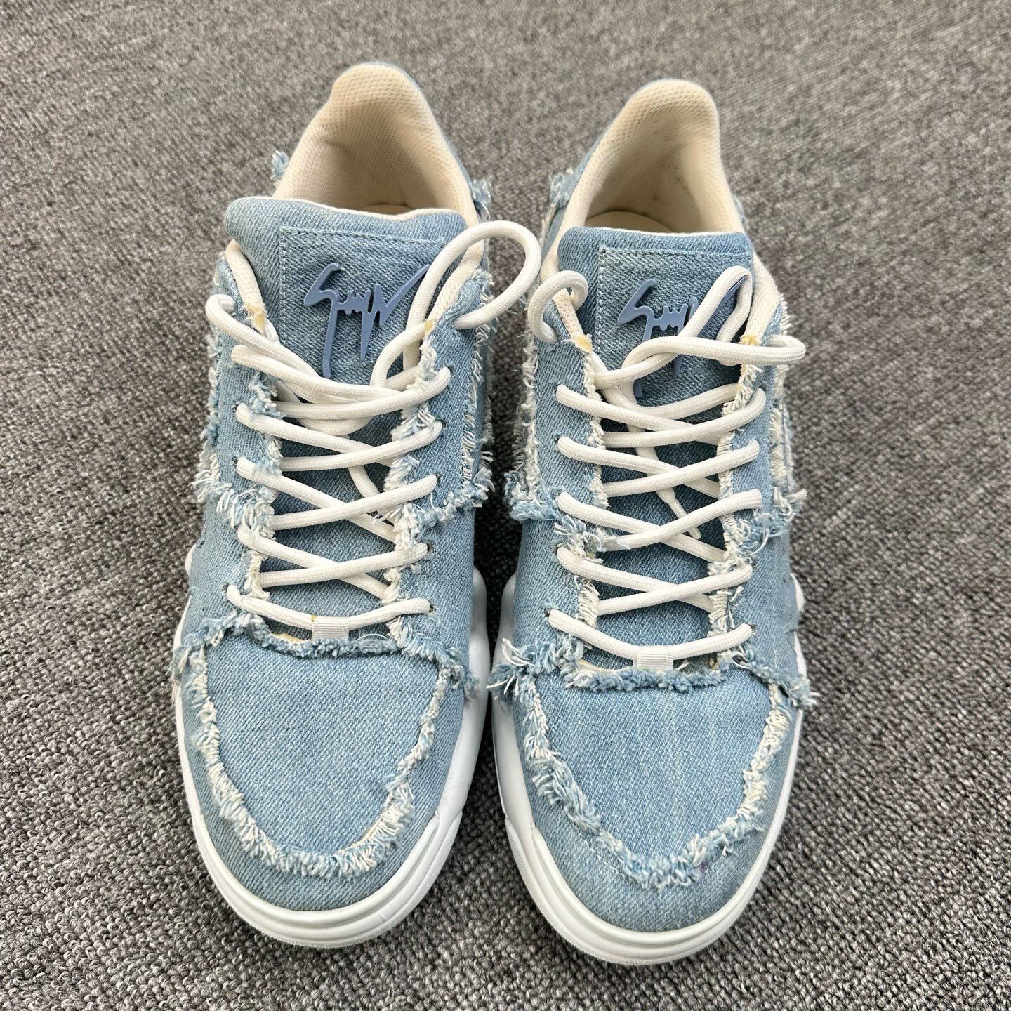 Giuseppe Zanotti Giuseppe Zanotti GZ Men's Blue Denim Sneakers Size US 9 / EU 42 - 1 Thumbnail