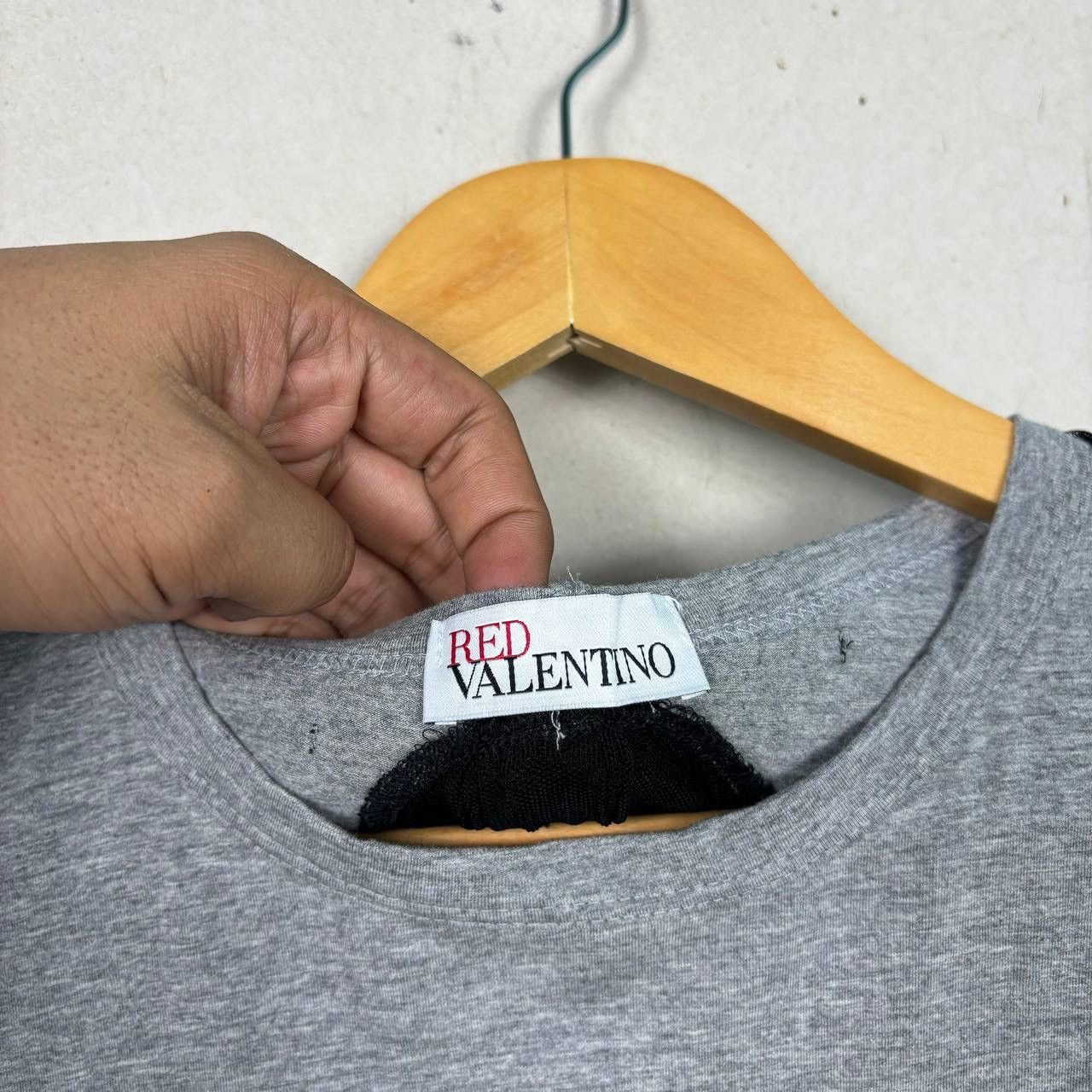 RED Valentino RED VALENTINO Grey T-Shirt With Bow Lace M Size M / US 6-8 / IT 42-44 - 4 Thumbnail