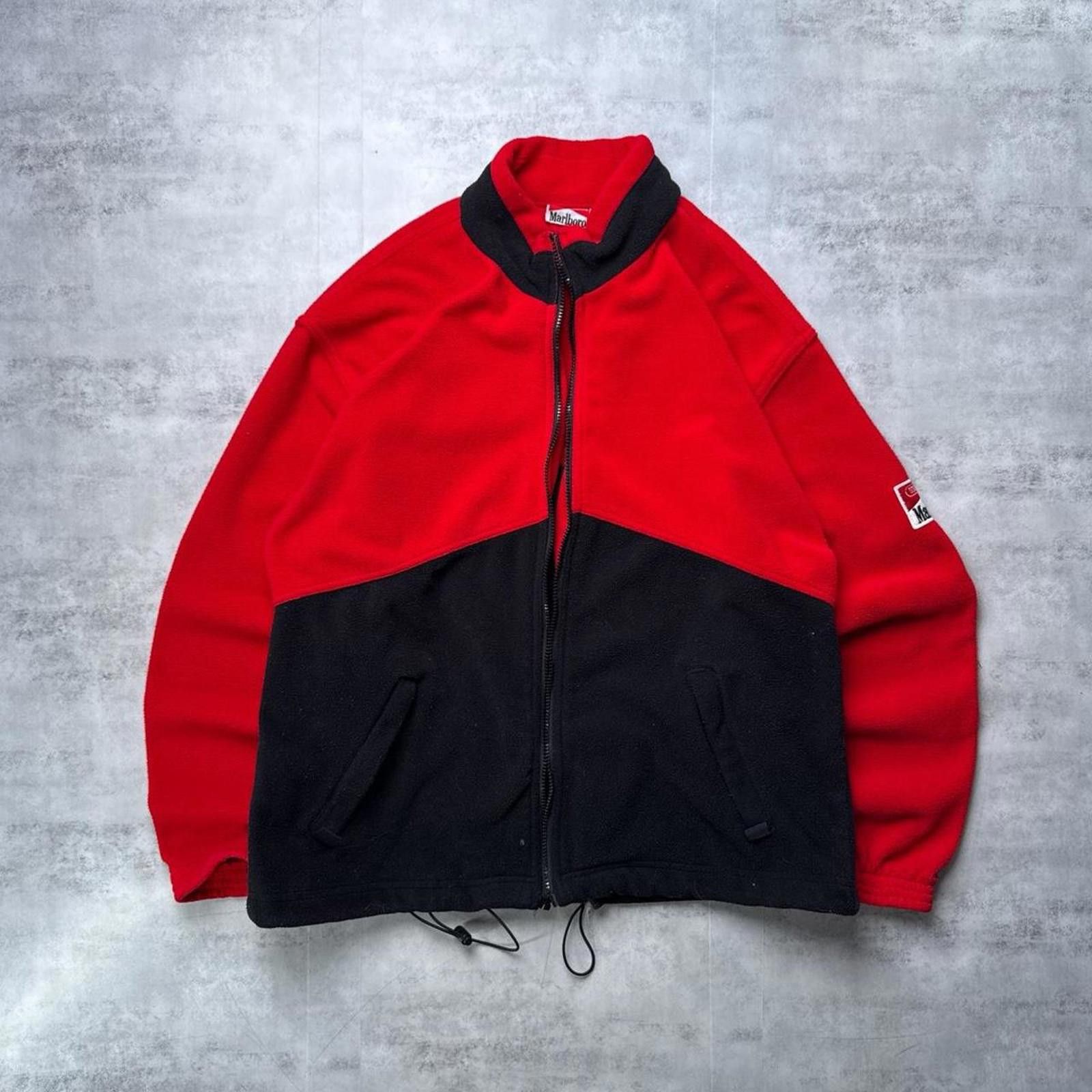Marlboro Y2K Marlboro 00s Red Zip Up Jacket Size US L / EU 52-54 / 3 - 1 Thumbnail