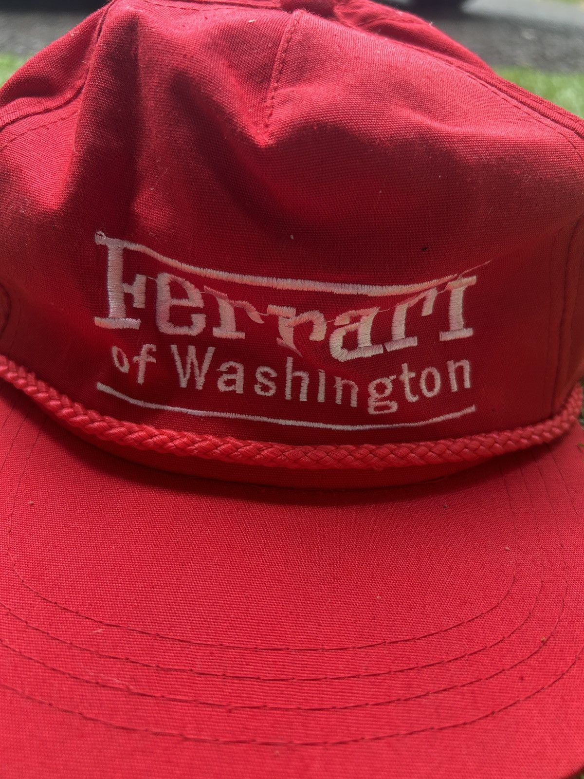 Vintage Vintage 90’s Ferrari of Washington Red Rope Snapback Size ONE SIZE - 2 Thumbnail