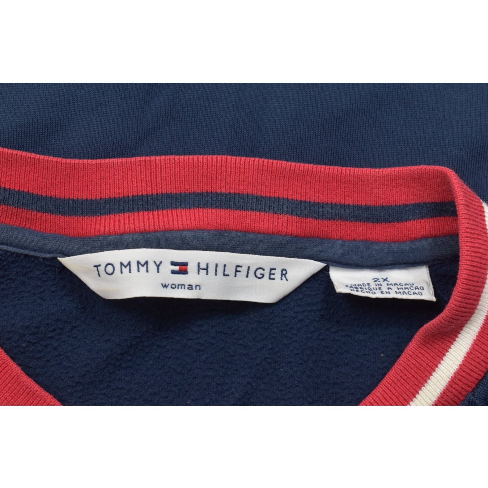 Tommy Hilfiger Tommy Hilfiger Woman 2X Navy Blue Full Zip Track Jacket White Stripe Red Casual Jacket Womens Size 2X Full Zip Tommy Hilfiger Jacket Size XXL / US 16-18 / IT 52-54 - 7 Thumbnail