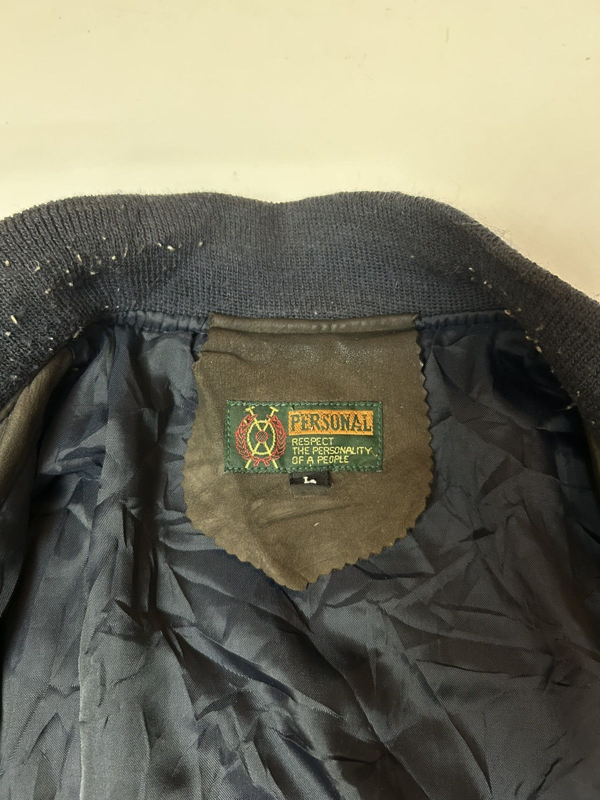 Vintage VINTAGE PERSONAL SUEDE VARSITY JACKET Size US L / EU 52-54 / 3 - 6 Thumbnail