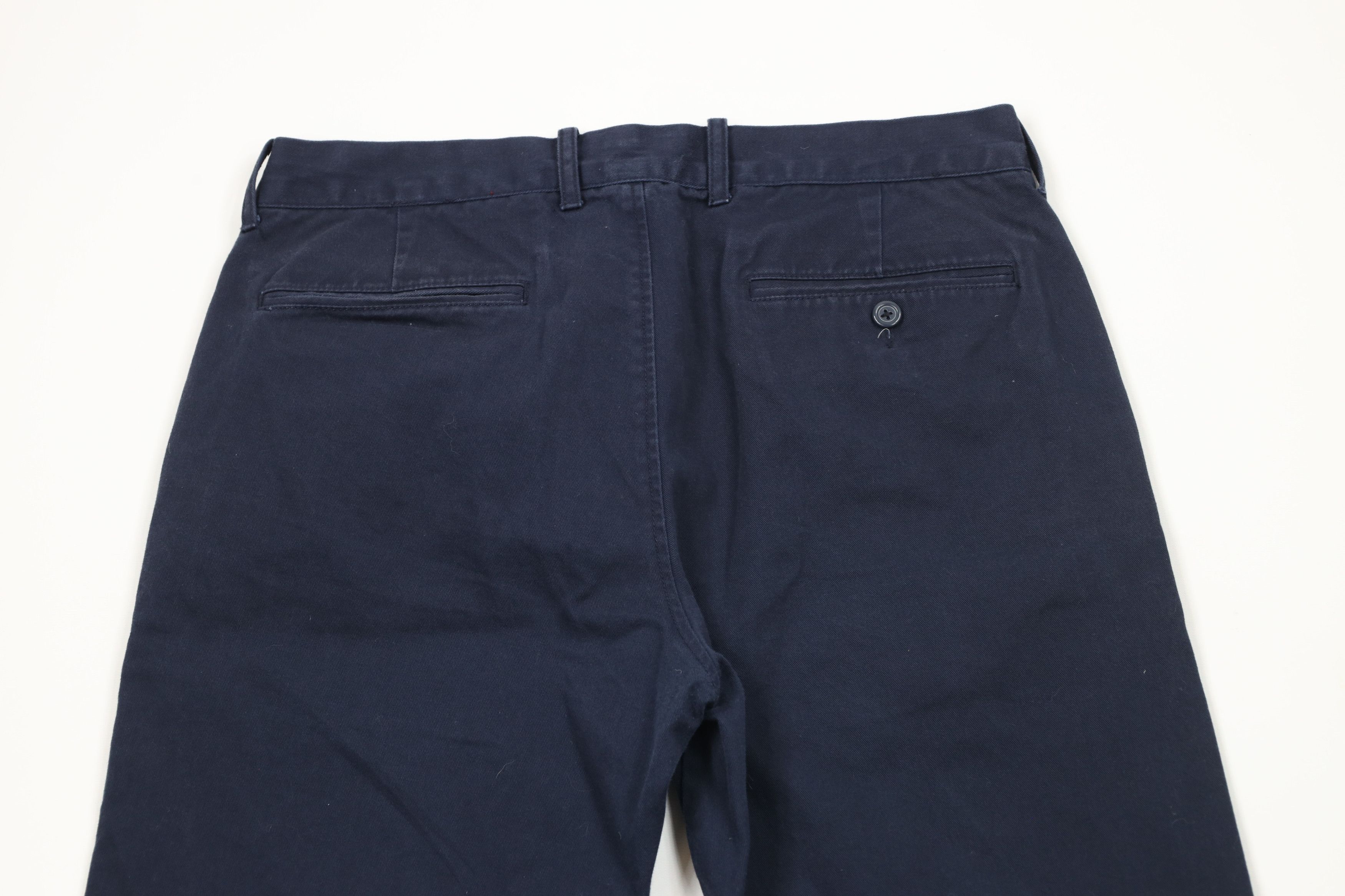 J.Crew × Vintage J Crew The Sutton Straight Leg Cotton Chino Pants Navy Blue Size US 32 / EU 48 - 8 Thumbnail