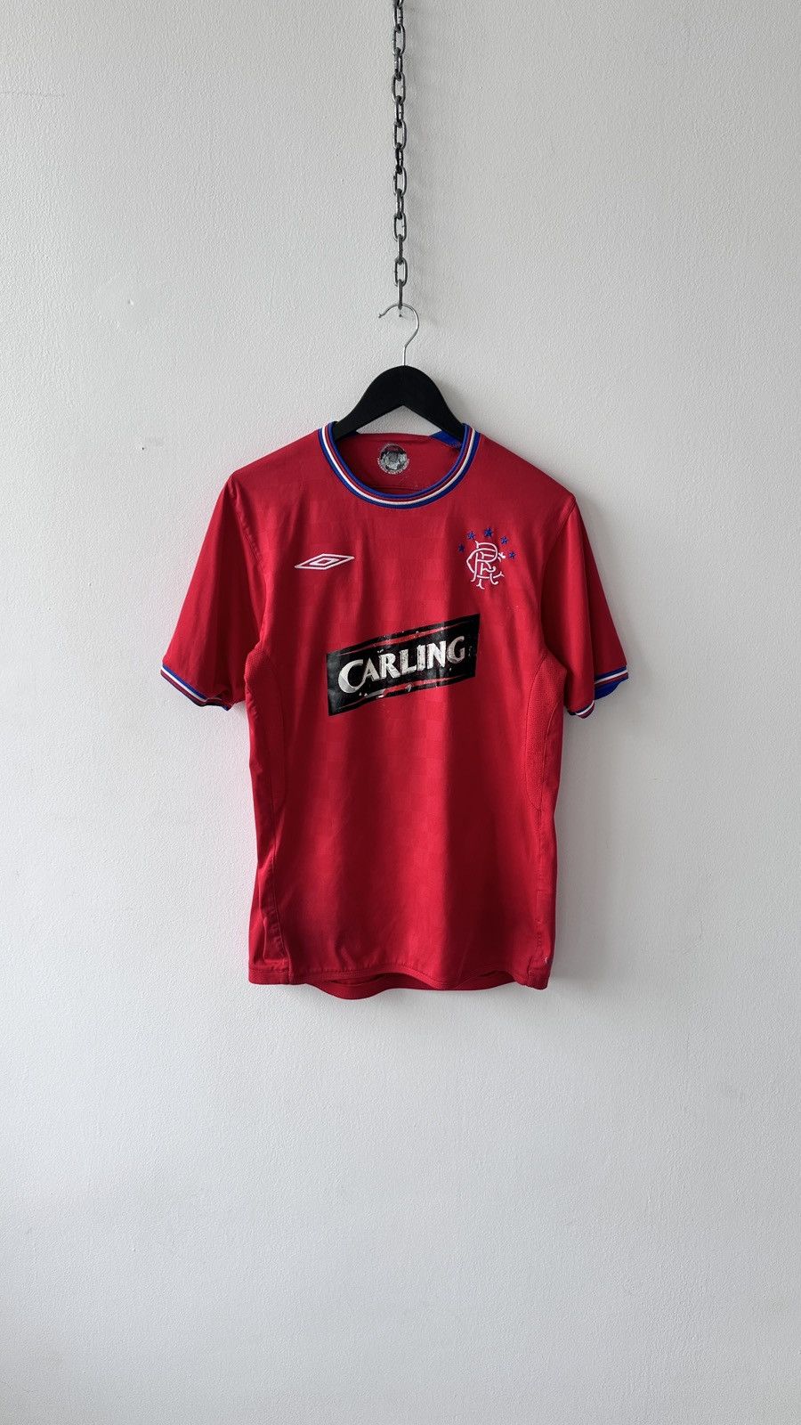 Umbro Glasgow Rangers 09-10 Away Football Shirt Umbro Carling Red Size US M / EU 48-50 / 2 - 1 Thumbnail