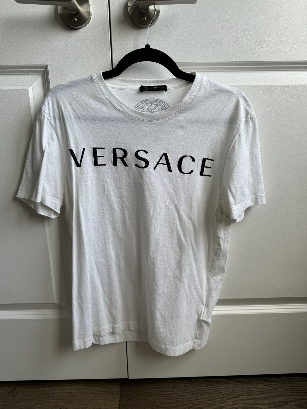 Image of Versace T-Shirt in White, Men's (Size Small)