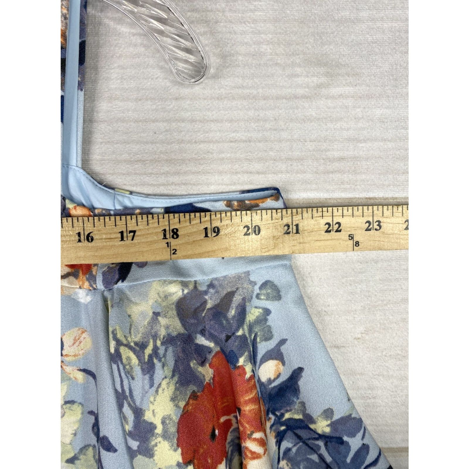 Vintage VINTAGE? No - Taylor Dress Womens 6 Blue Floral Cold Shoulder Lined Zip Back Knee Length Shirt? Size M / US 6-8 / IT 42-44 - 6 Thumbnail