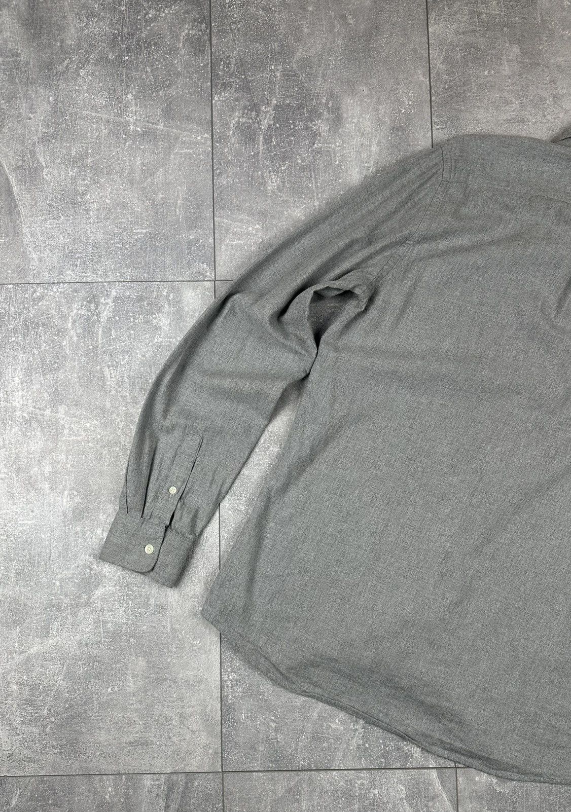 A Day's March A Days March Basic Silver Shirt Button Up Size US L / EU 52-54 / 3 - 16 Thumbnail