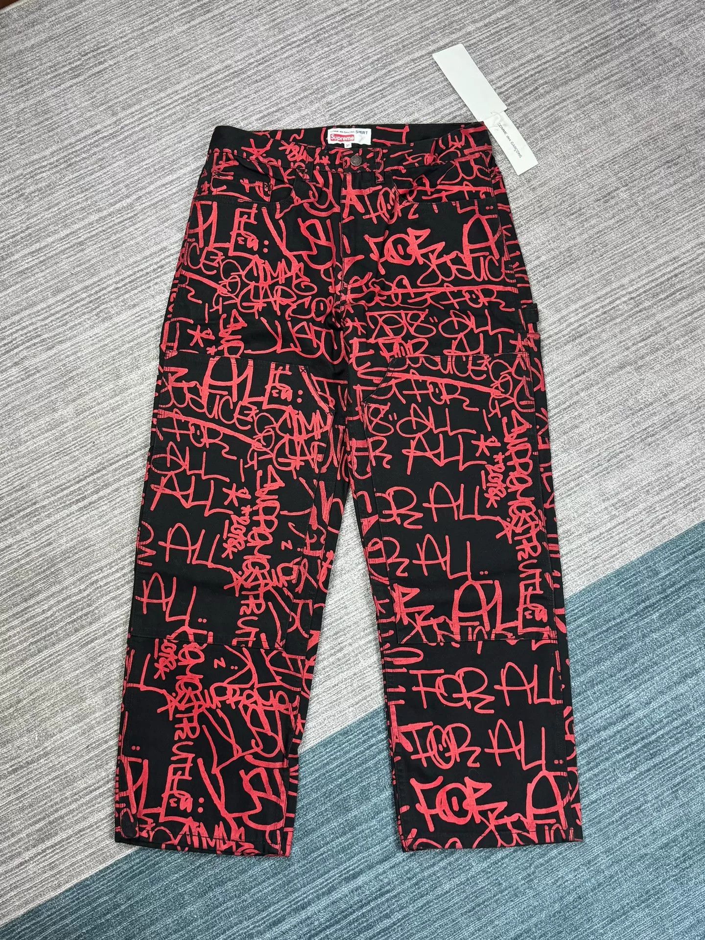 Supreme CDG x Supreme Graffiti Cargo Jeans Size US 30 / EU 46 - 1 Thumbnail