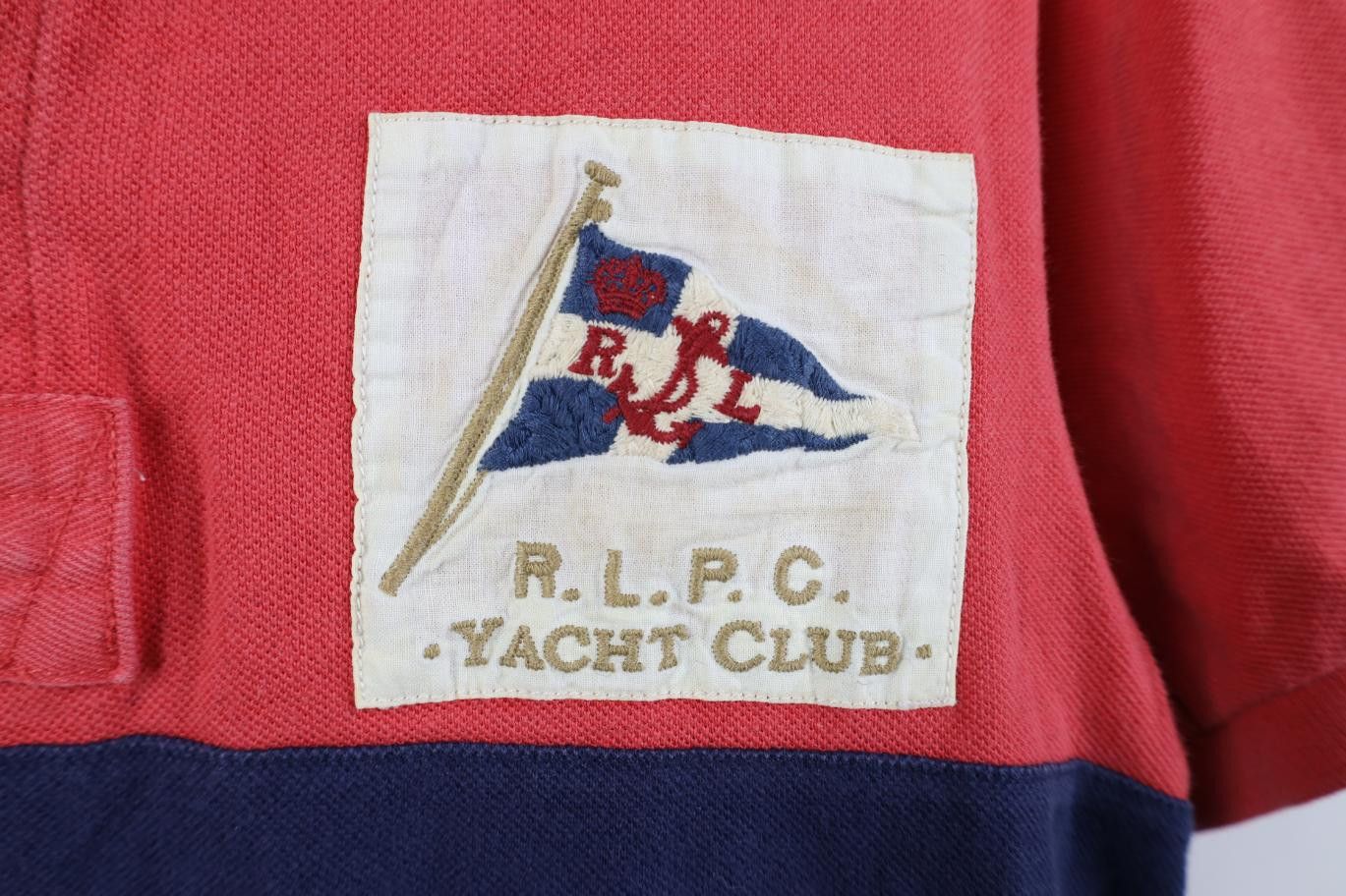 Polo Ralph Lauren Vintage 90s Ralph Lauren Block Striped Yacht Club Rugby Polo Size US M / EU 48-50 / 2 - 4 Thumbnail