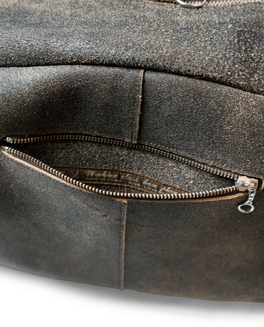 Kapital Cracked leather Fargo BAG (large) Size ONE SIZE - 4 Thumbnail