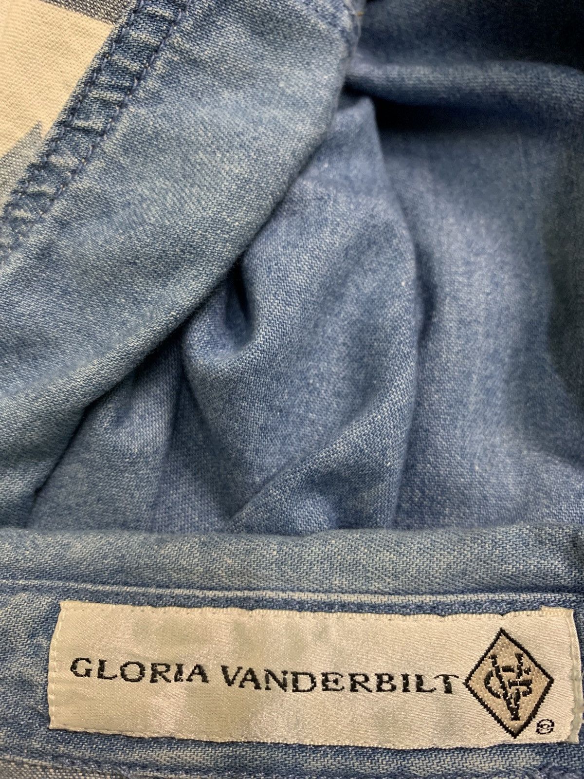 Gloria Vanderbilt Rare Design Gloria Vanderbilt Soft Denim Button Up Shirts Size S / US 4 / IT 40 - 4 Thumbnail