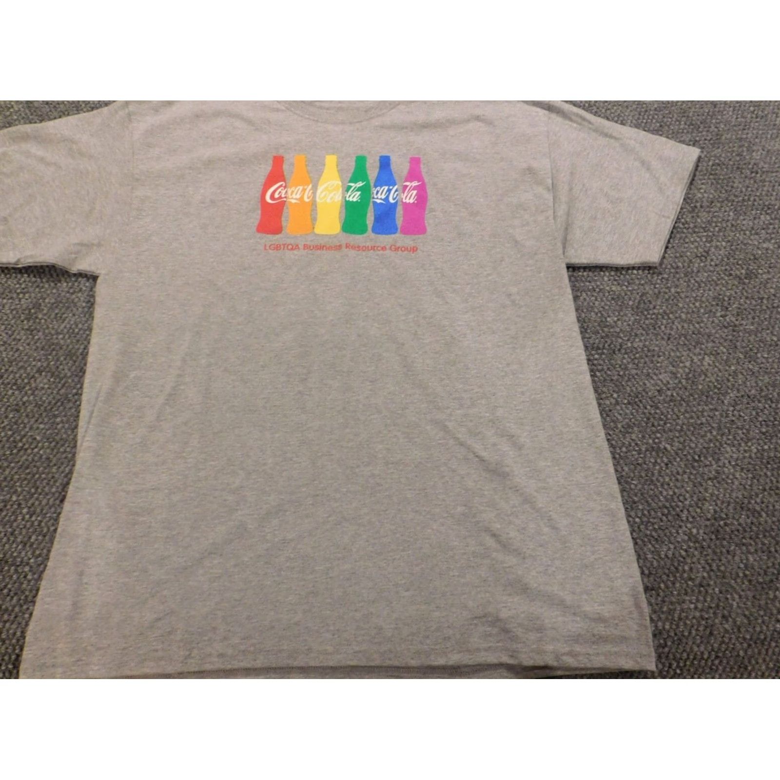 Jerzees Coca Cola Shirt LGPTQ Logo Short Sleeve Crew Neck Gray XL Men JERZEES T-Shirt Cotton Polyester Regular Size US XL / EU 56 / 4 - 2 Thumbnail