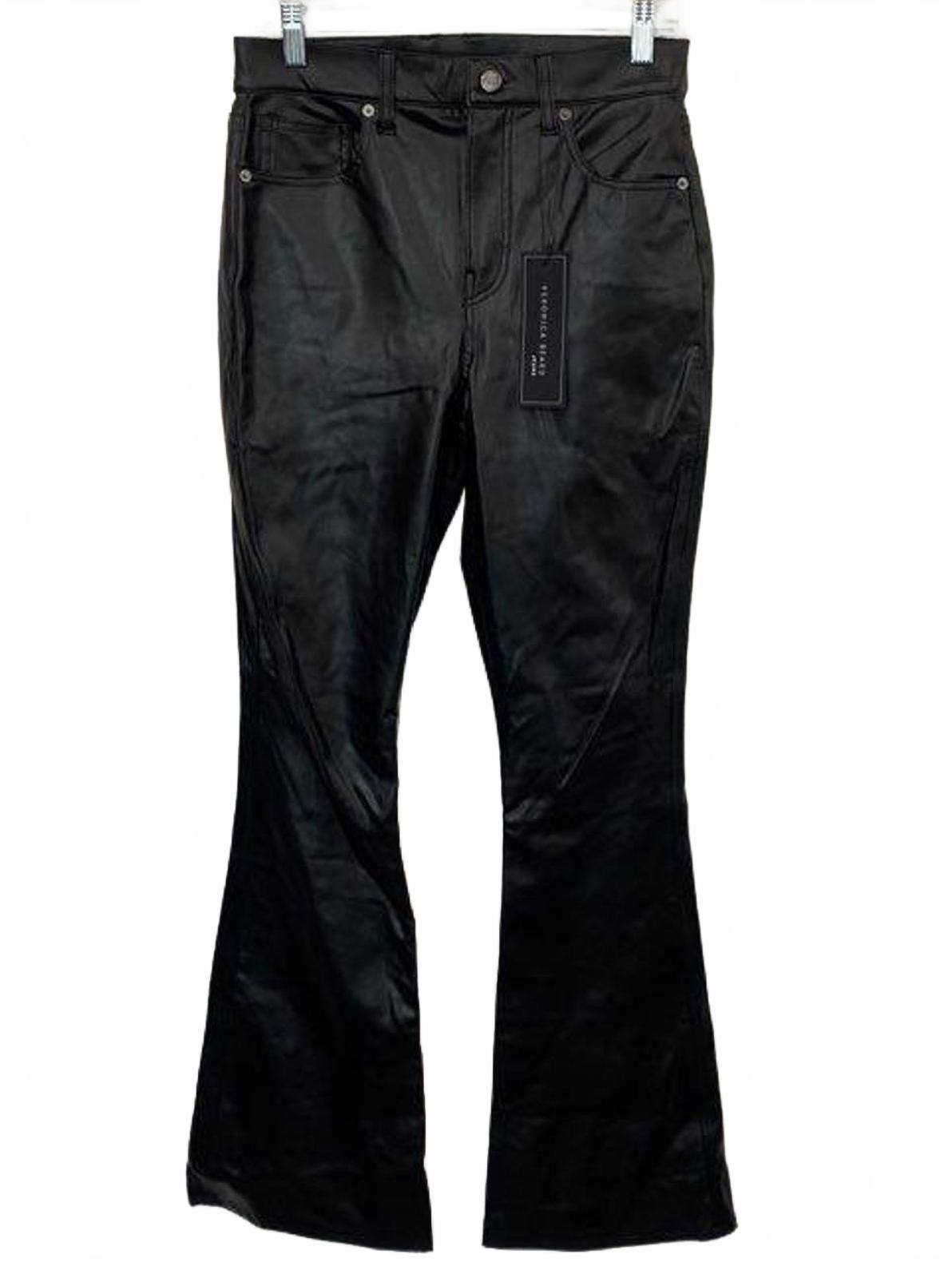 Veronica Beard VERONICA BEARD Beverly High Rise Faux Leather Flare Pants Size 28" / US 6 / IT 42 - 4 Thumbnail