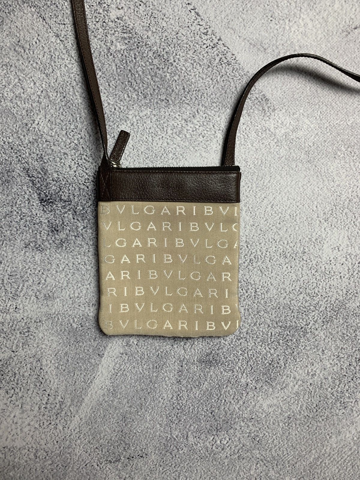 Bvlgari bvlgari logomania mini bag beige canvas leather Size ONE SIZE - 4 Thumbnail