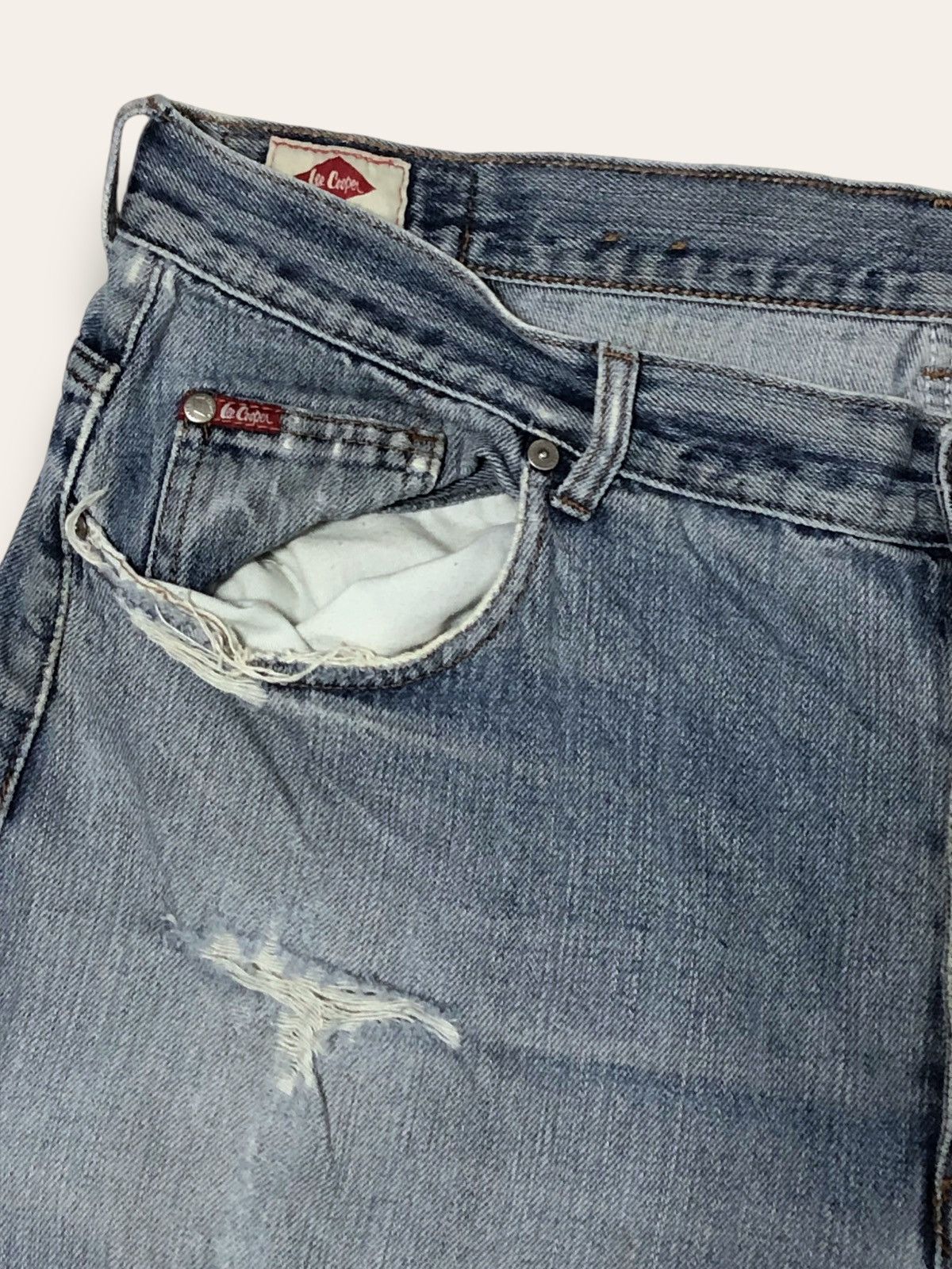 Jean Vintage LEE COOPER Distressed Baggy Wide Jeans Size US 38 / EU 54 - 9 Thumbnail