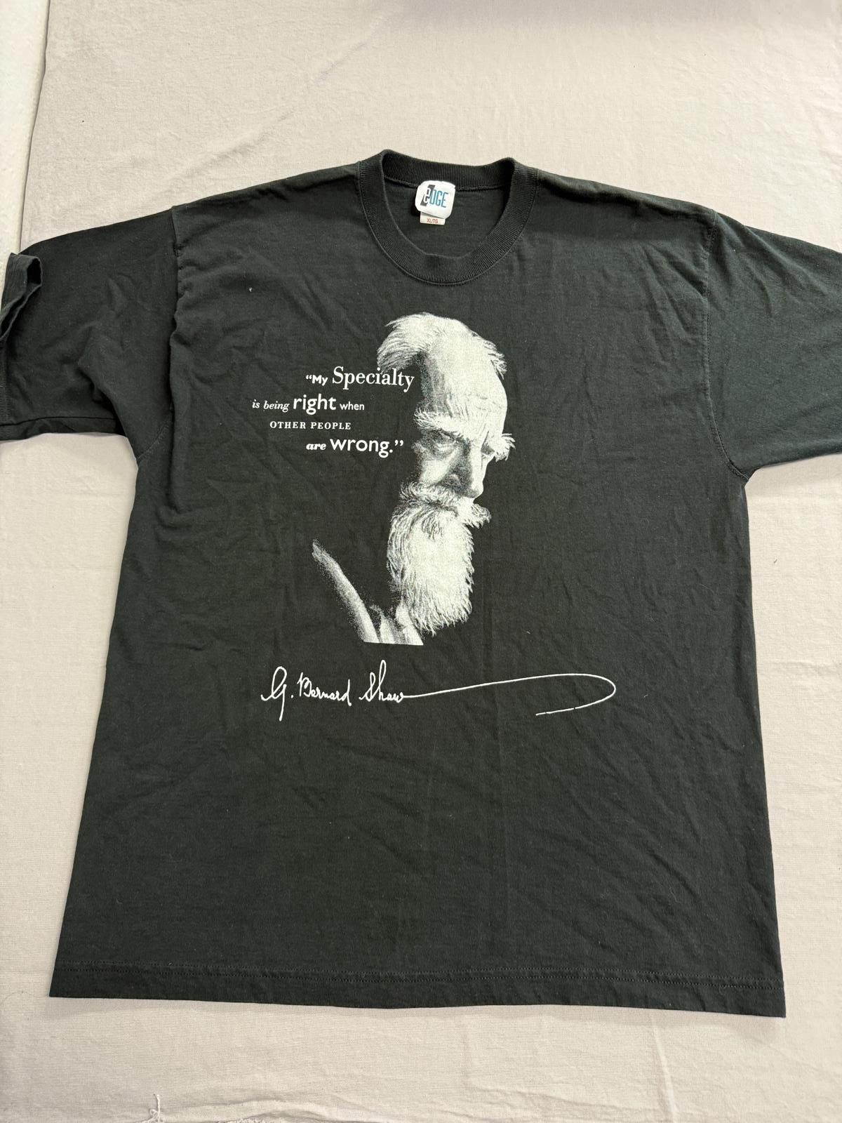 Pro Edge VTG George Bernard Shaw T-shirt My Specialty is Being Right Size US XL / EU 56 / 4 - 1 Thumbnail