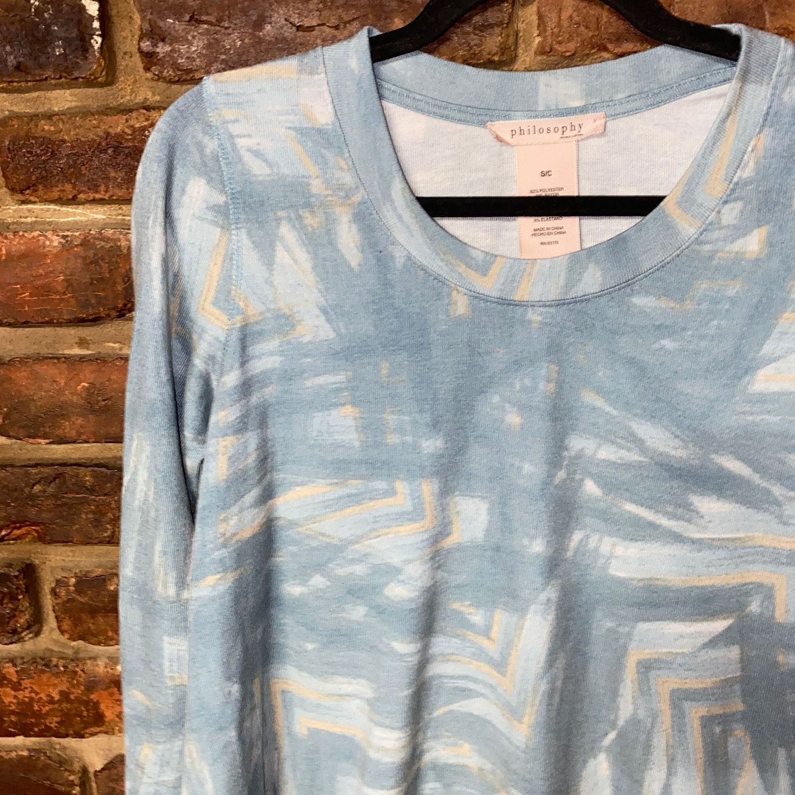 Other Philosophy Blue Barrow Print Sharkbite Sweatshirt Small Size S / US 4 / IT 40 - 2 Thumbnail