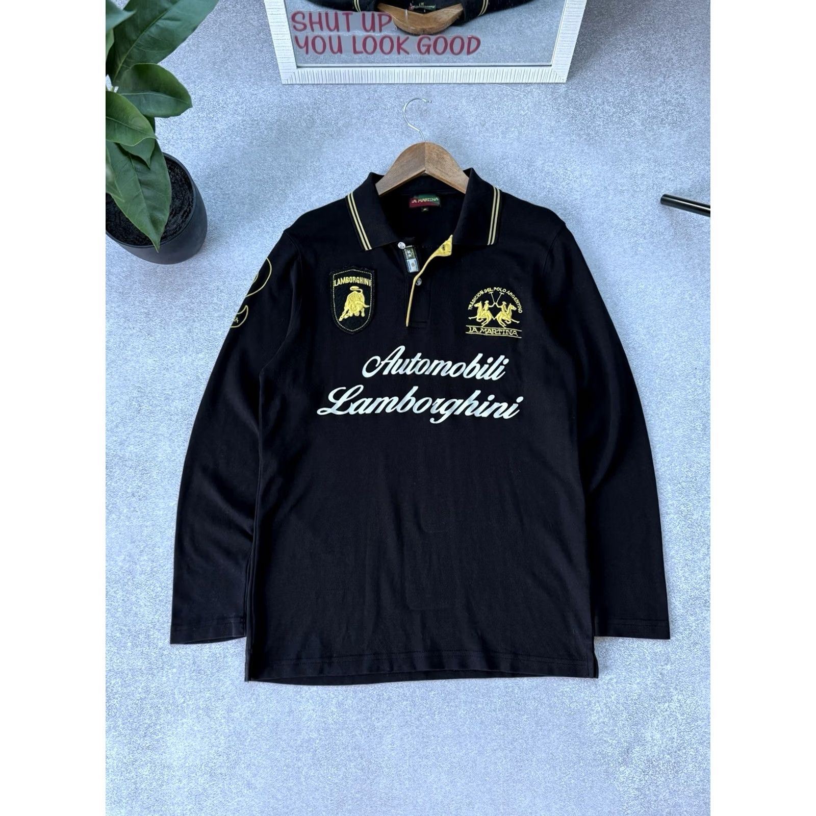 La Martina La Martina Automobili Lamborghini Racing Long Sleeve Shirt Mens M Black Vintage Size US M / EU 48-50 / 2 - 2 Thumbnail