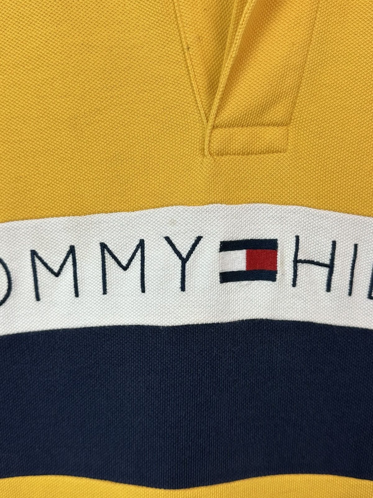 Tommy Hilfiger Vintage Tommy Hilfiger Yellow Cotton Rugby Long Sleeve Polo Size US L / EU 52-54 / 3 - 5 Thumbnail