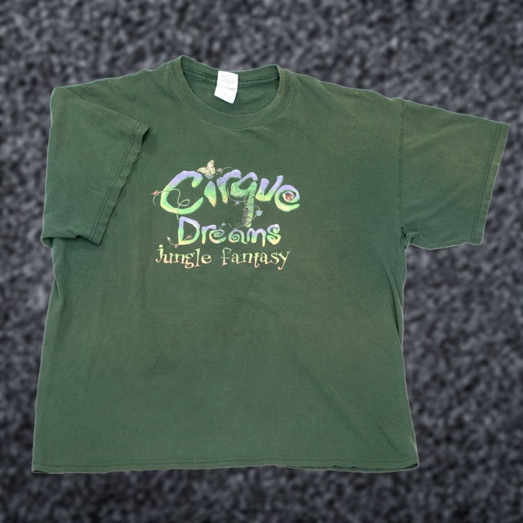 Gildan VINTAGE Gildan T-Shirt Cirque Dreams Jungle Fantasy Shirt Green XL Adults Size US XL / EU 56 / 4 - 1 Thumbnail