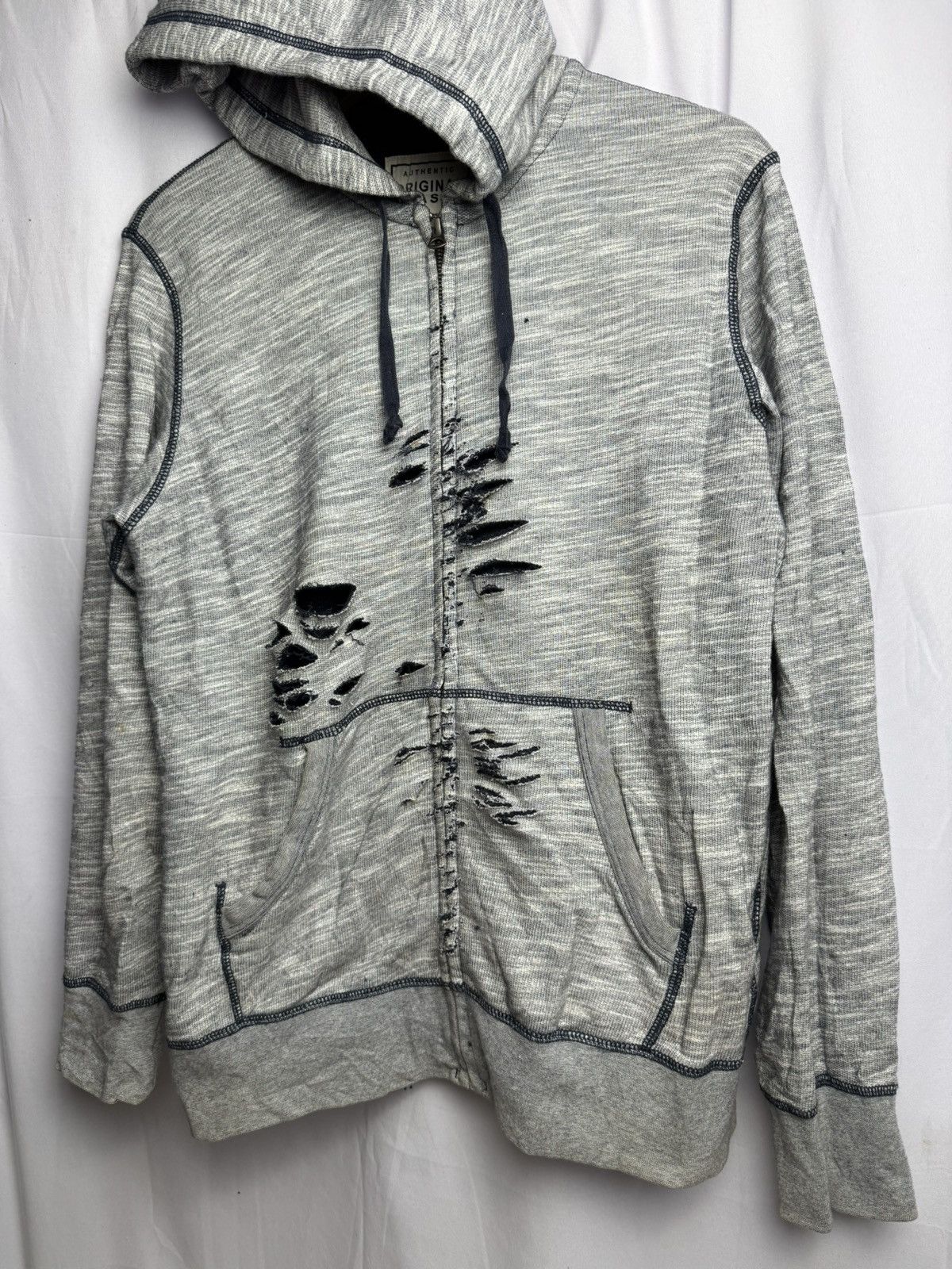 If Six Was Nine × Japanese Brand × Le Grande Bleu (L.G.B.) Distressed Hoodie Original Wash Ifsixwasnine lgb Size US L / EU 52-54 / 3 - 4 Thumbnail