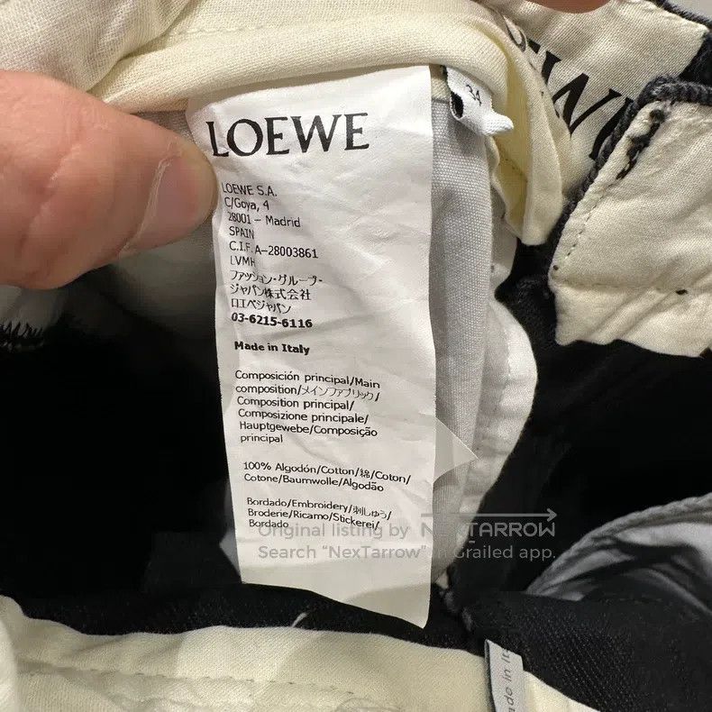 Loewe Loewe Slogan leather patch embroidered denim Size 42" / US 20 - 4 Thumbnail