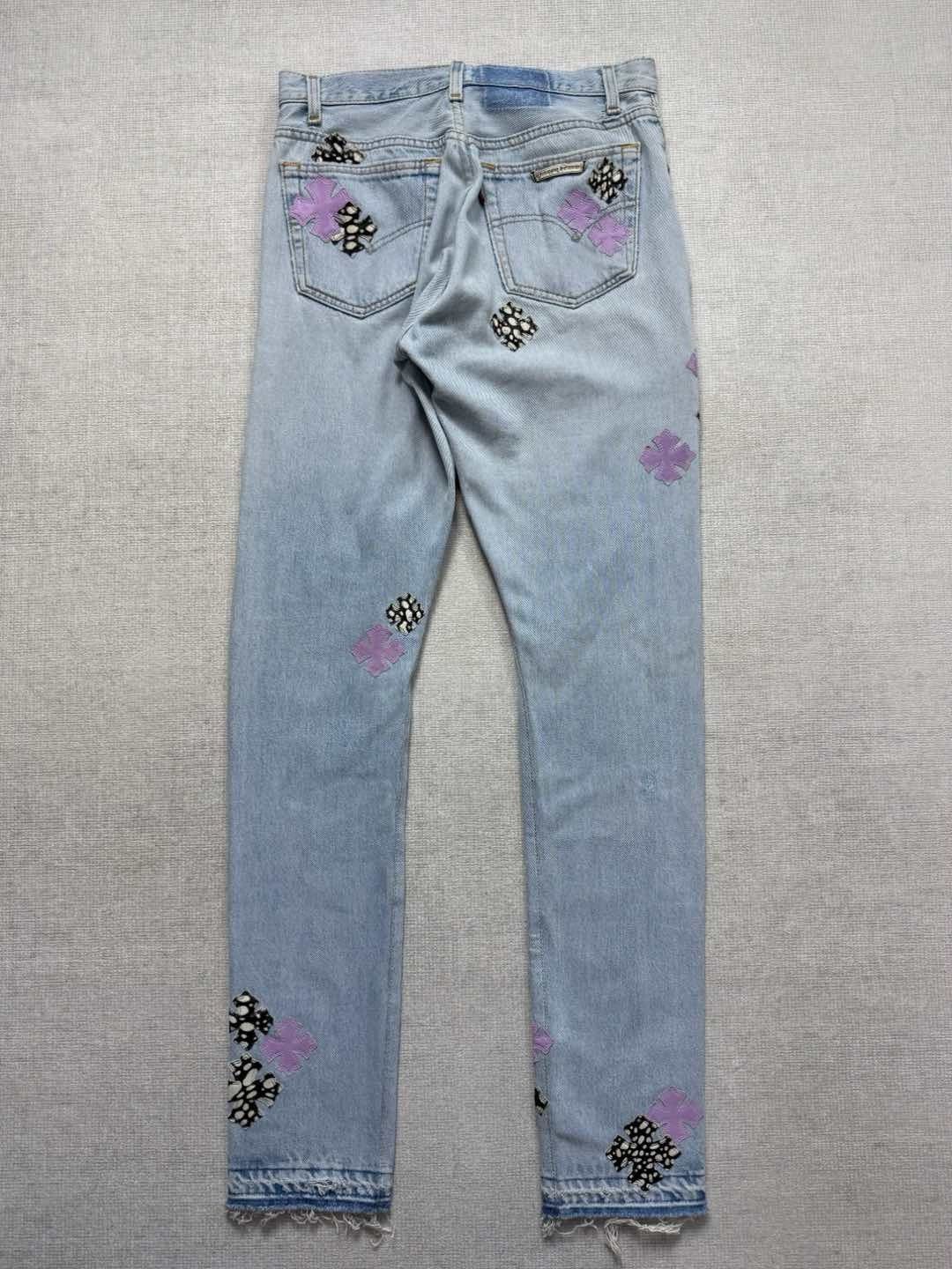 Chrome Hearts Chrome Hearts Light Wash Criss Patches Jeans size 30 Size US 30 / EU 46 - 2 Thumbnail