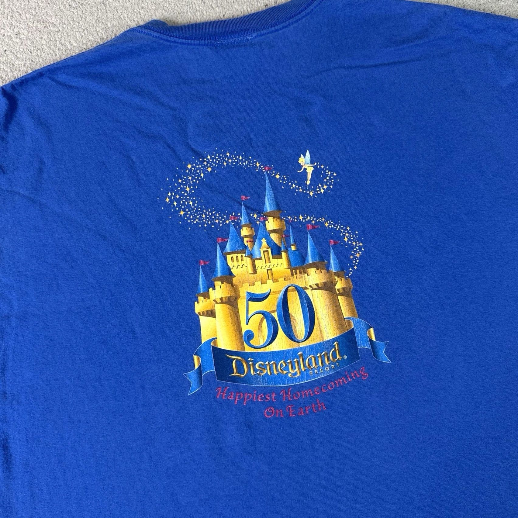 Disney VINTAGE Disney Mickey Mouse Disneyland T Shirt 2XL Blue Men’s Short Sleeve Crew Neck Graphic Print 90s Y2K Memorial Size US XXL / EU 58 / 5 - 2 Thumbnail