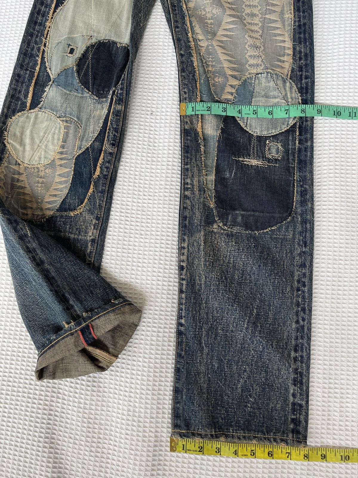 Kapital Kountry ARCHIVE🔥KAPITAL KOUNTRY🔥Shashiko Patchworks Selvedge Denim Size US 30 / EU 46 - 16 Thumbnail
