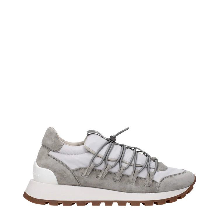 Brunello Cucinelli ob1o1e1024 Fabric Sneakers in Grey Size US 6 / IT 36 - 1 Thumbnail